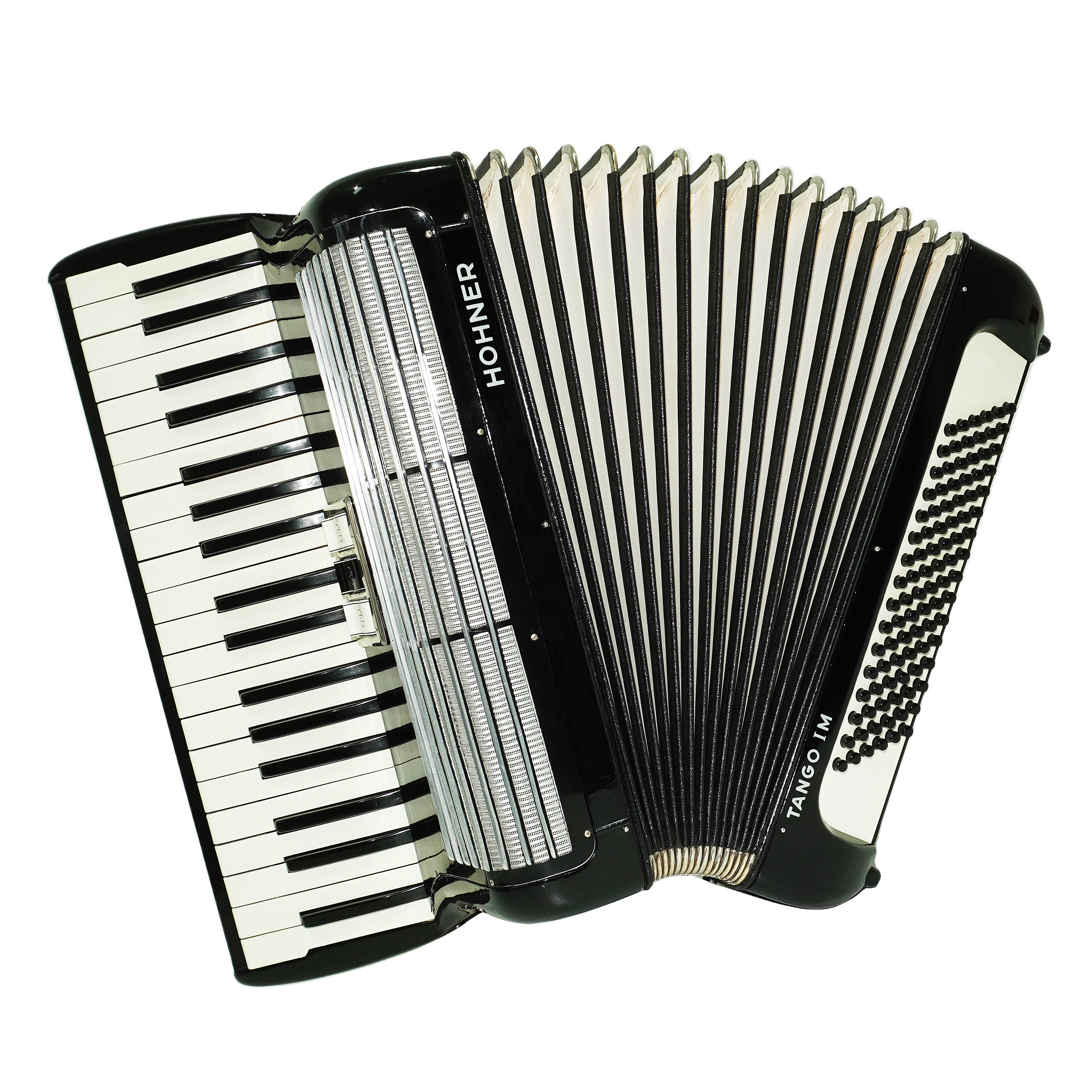 Hohner Tango IM Vintage-Pianoakkordeon, 96 Bässe, hergestellt in Deutschland, leichtgewichtiges Original-Tastaturakkordeon, mit neuen Gurten, 2662