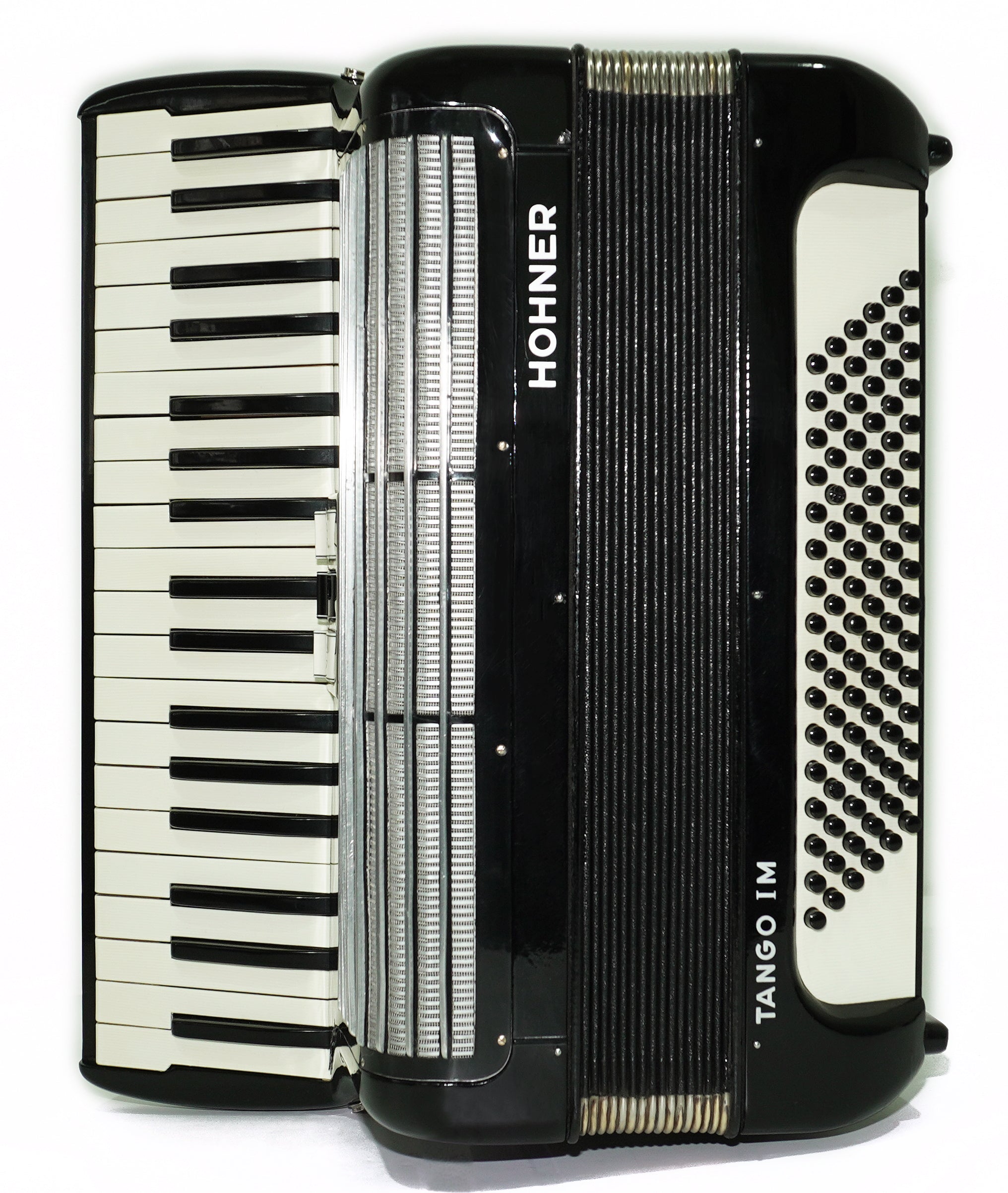 Hohner Tango IM Vintage-Pianoakkordeon, 96 Bässe, hergestellt in Deutschland, leichtgewichtiges Original-Tastaturakkordeon, mit neuen Gurten, 2662
