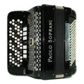 Paolo Soprani 5 Rows Button Accordion 96 Bass made in Italy, B Griff Accordeone de Botones, Original Straps and Hard Case, 2660