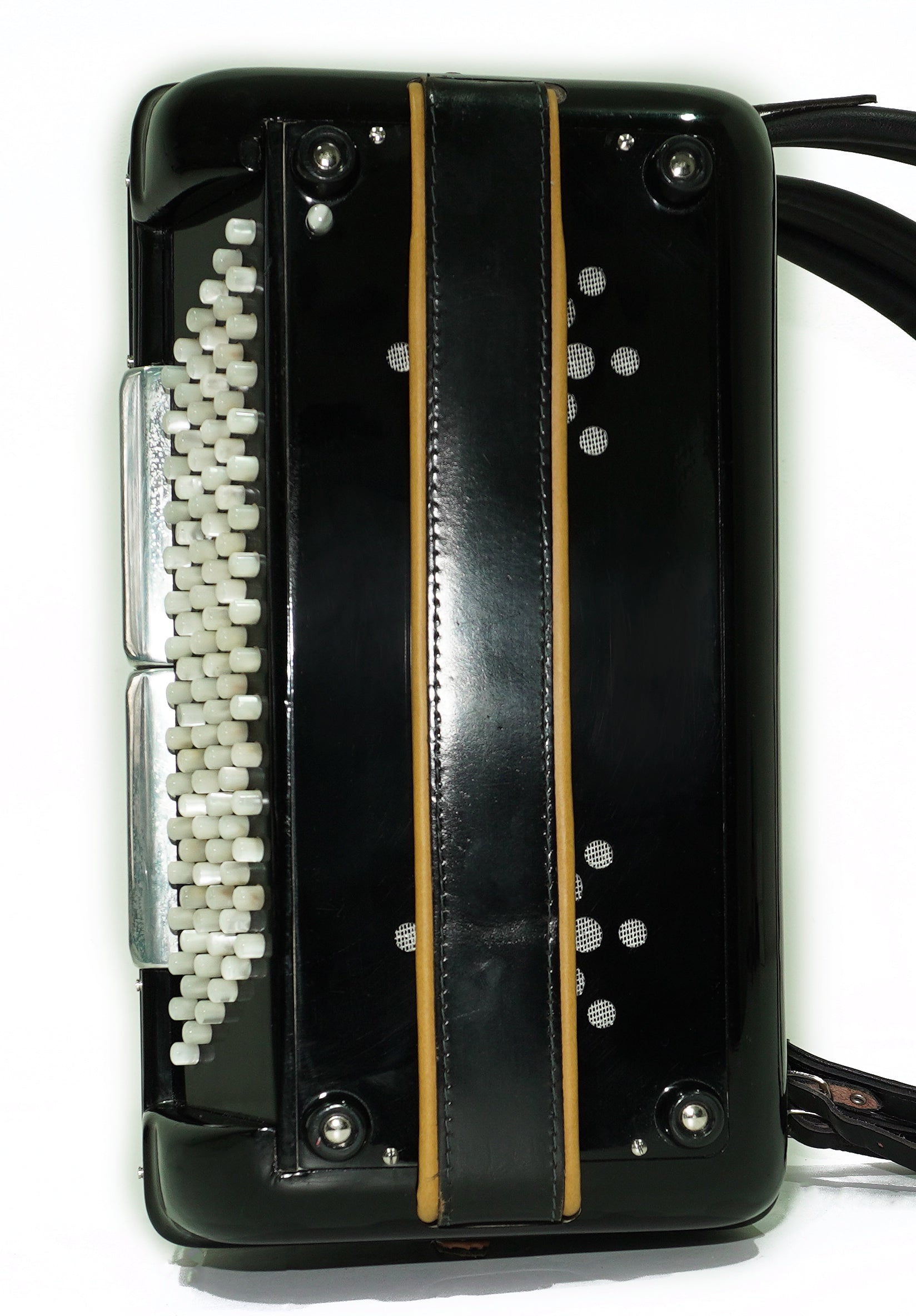 Paolo Soprani 5 Rows Button Accordion 96 Bass made in Italy, B Griff Accordeone de Botones, Original Straps and Hard Case, 2660