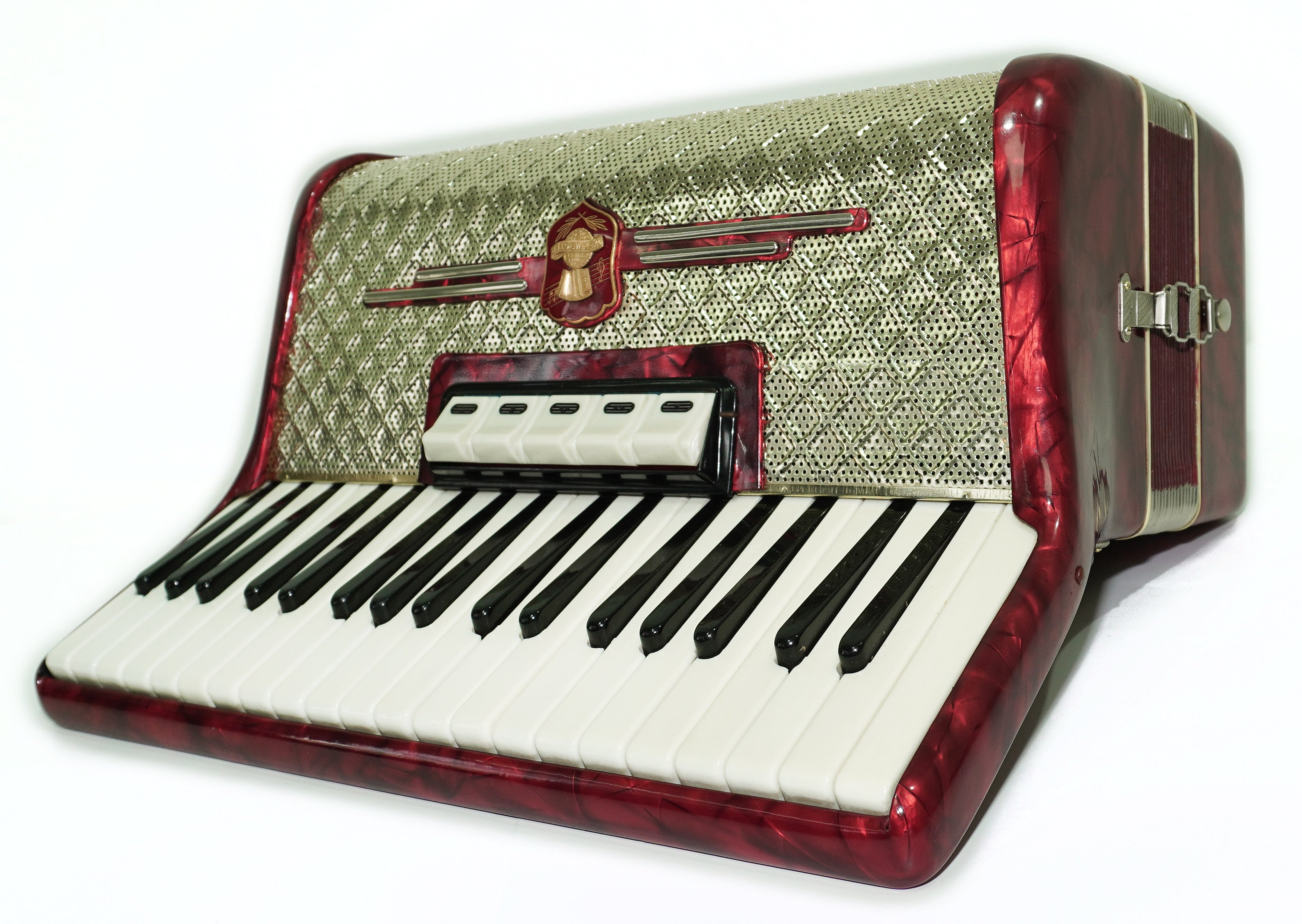 Weltmeister Accordion 96 Bass, German Piano Accordian, New Straps and Soft Case for Gift, Original Keyboard Musical Instrument, 2663