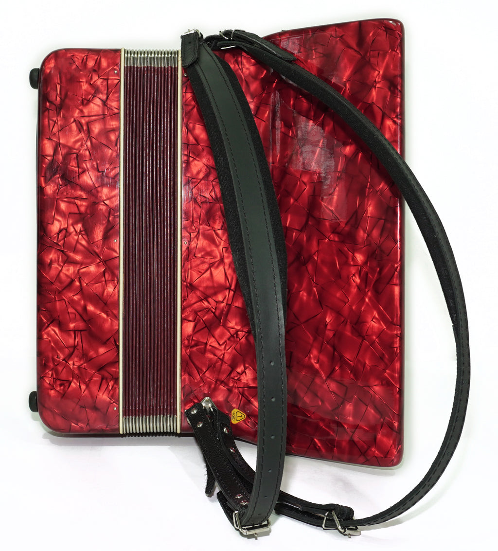 Weltmeister Accordion 96 Bass, German Piano Accordian, New Straps and Soft Case for Gift, Original Keyboard Musical Instrument, 2663