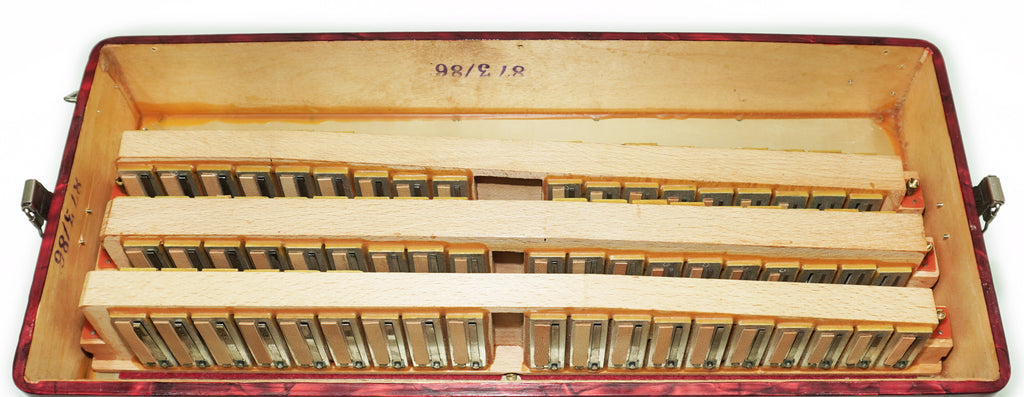 Weltmeister Accordion 96 Bass, German Piano Accordian, New Straps and Soft Case for Gift, Original Keyboard Musical Instrument, 2663