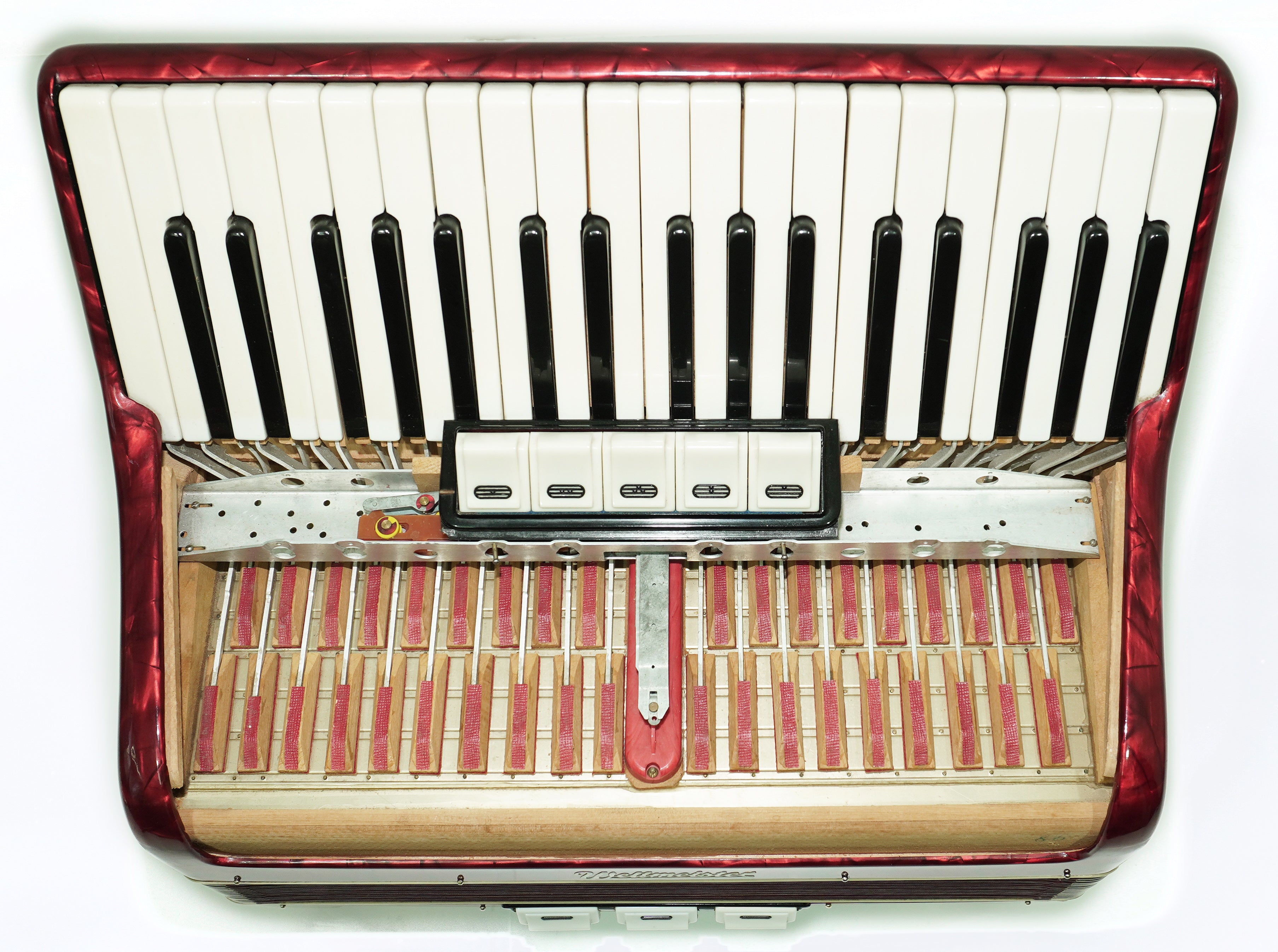 Weltmeister Accordion 96 Bass, German Piano Accordian, New Straps and Soft Case for Gift, Original Keyboard Musical Instrument, 2663