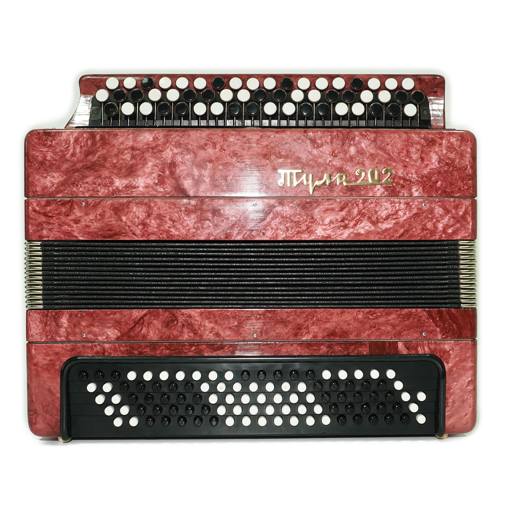Tulskiy Russian Bayan Tula 202 Button Accordion 100 bass Acordeone de Botones, New Straps and Soft Case for Gift, 2664