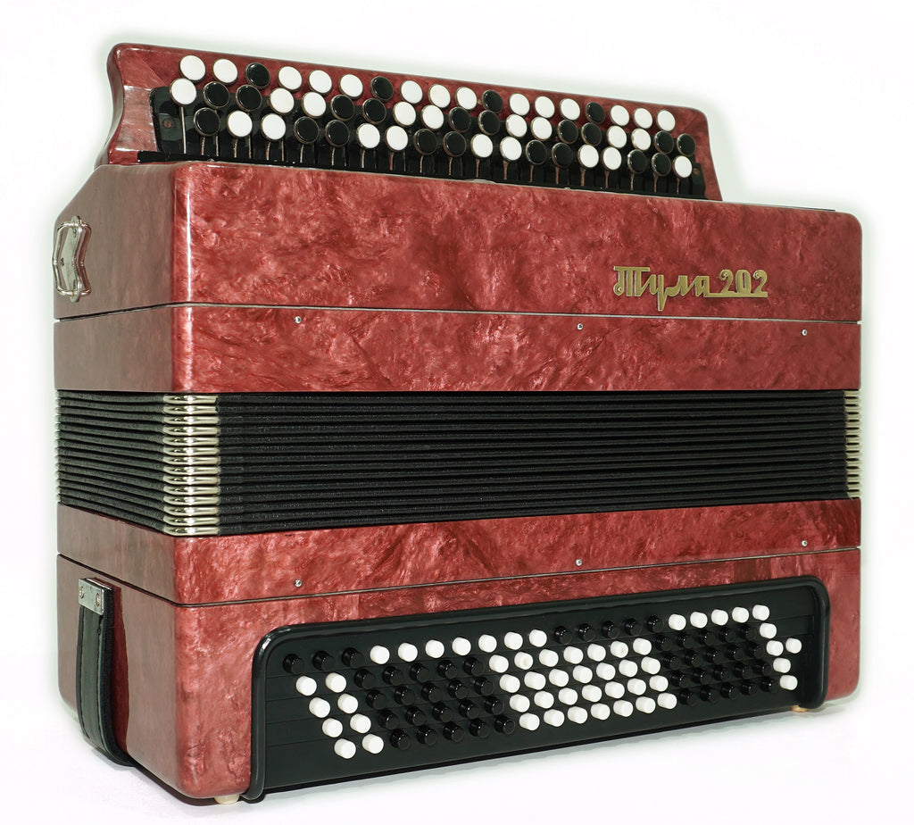 Tulskiy Russian Bayan Tula 202 Button Accordion 100 bass Acordeone de Botones, New Straps and Soft Case for Gift, 2664