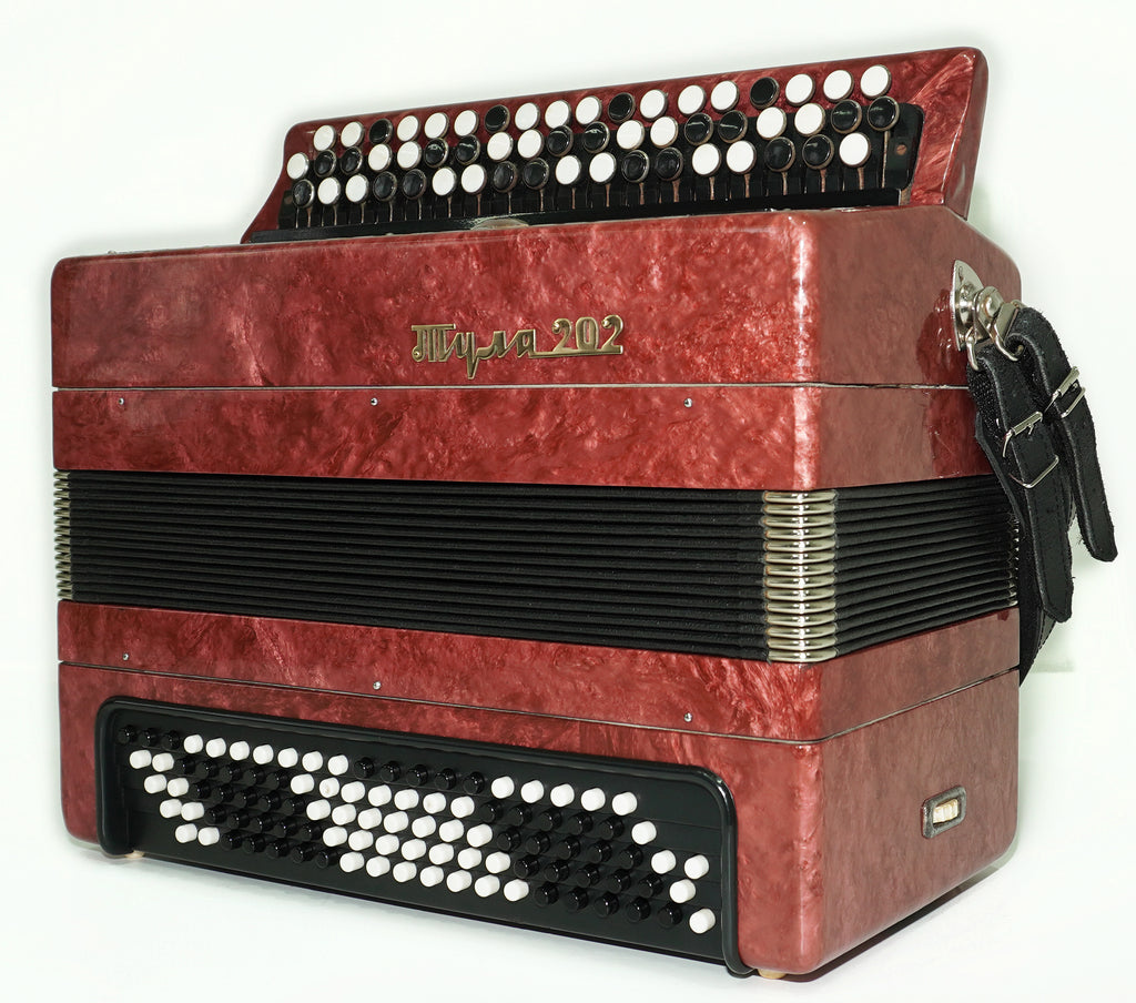 Tulskiy Russian Bayan Tula 202 Button Accordion 100 bass Acordeone de Botones, New Straps and Soft Case for Gift, 2664