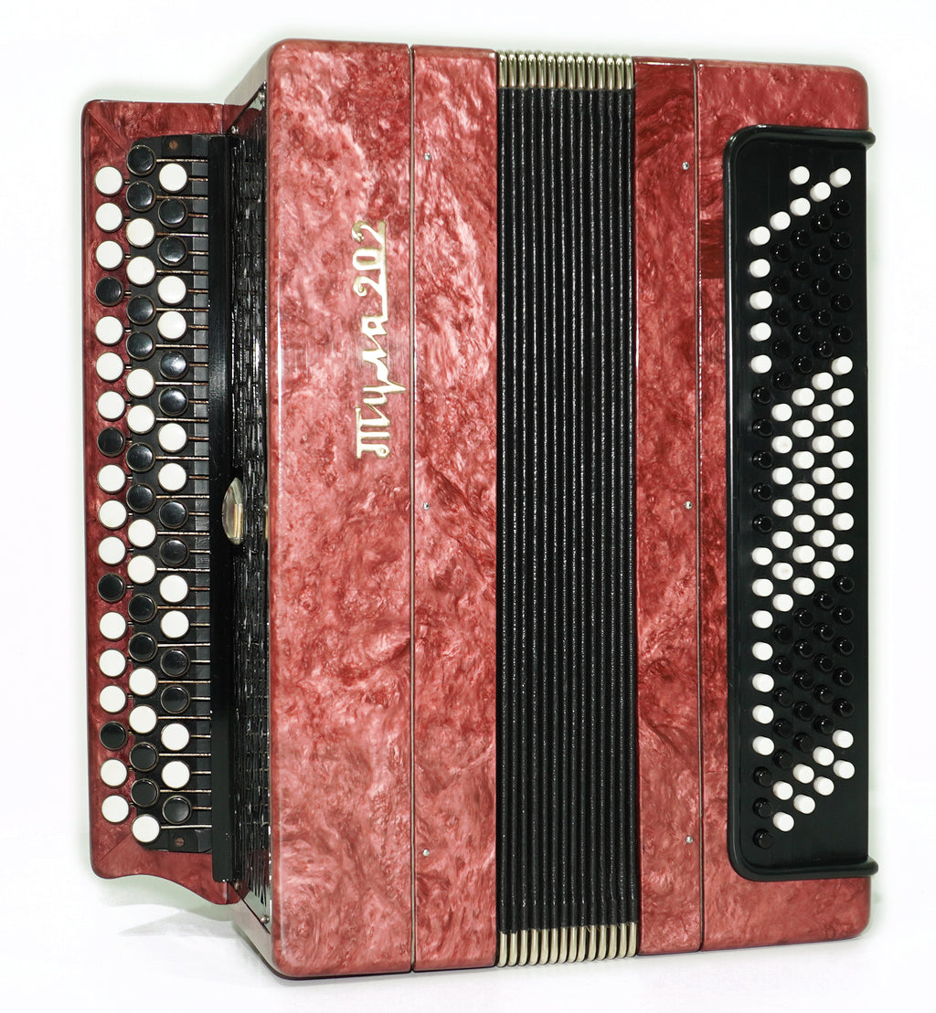 Tulskiy Russian Bayan Tula 202 Button Accordion 100 bass Acordeone de Botones, New Straps and Soft Case for Gift, 2664