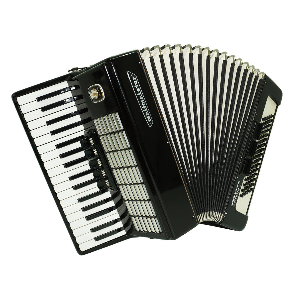 Weltmeister Stella Accordion 80 Bass made in Germany, New Straps Soft Case for Gift, Keyboard Piano Accordian Musical Instrument, 2661