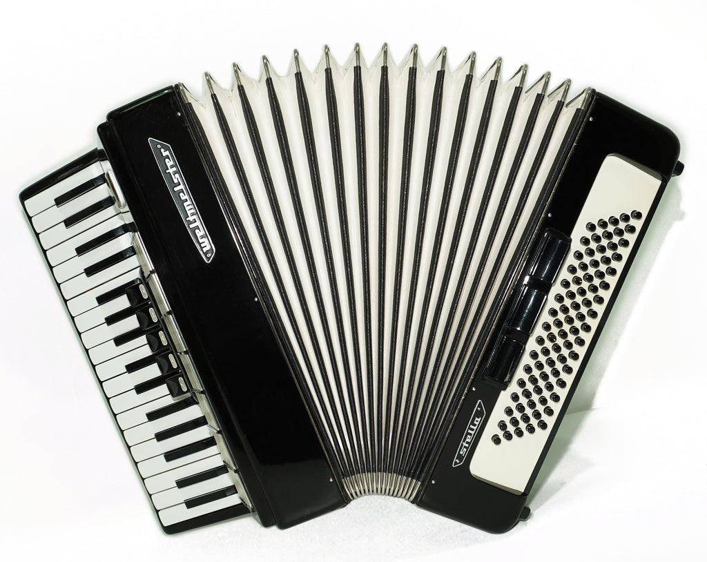 Weltmeister Stella Accordion 80 Bass made in Germany, New Straps Soft Case for Gift, Keyboard Piano Accordian Musical Instrument, 2661