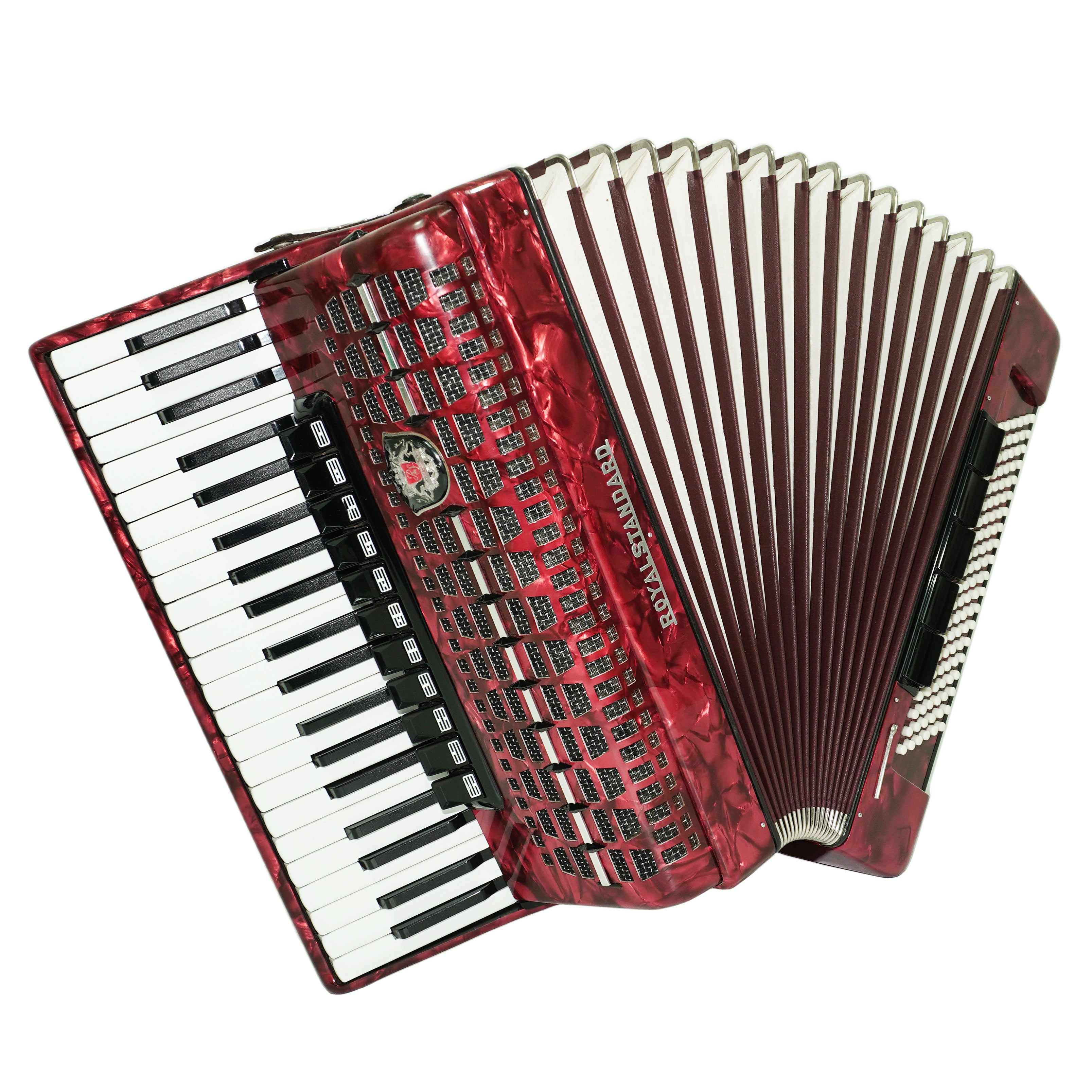 Royal Standard Full Size Piano Accordion 120 Bass made in Germany, Concert Akkordeon for Adults, New Straps and Soft Bag for Gift, 2666