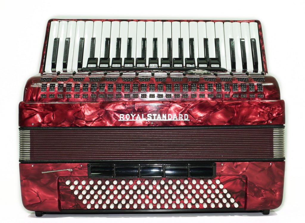 Royal Standard Full Size Piano Accordion 120 Bass made in Germany, Concert Akkordeon for Adults, New Straps and Soft Bag for Gift, 2666