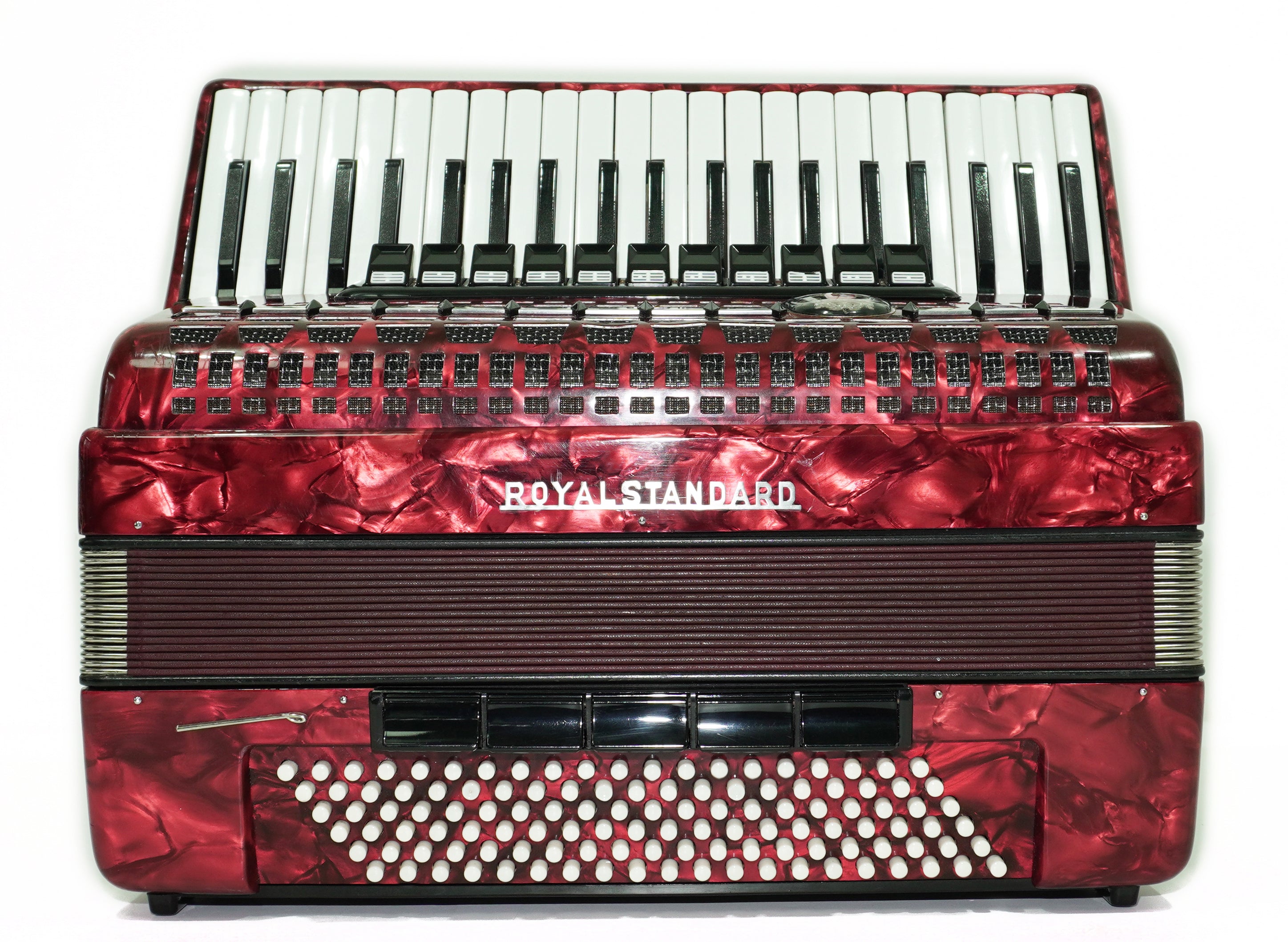 Royal Standard Full Size Piano Accordion 120 Bass made in Germany, Concert Akkordeon for Adults, New Straps and Soft Bag for Gift, 2666