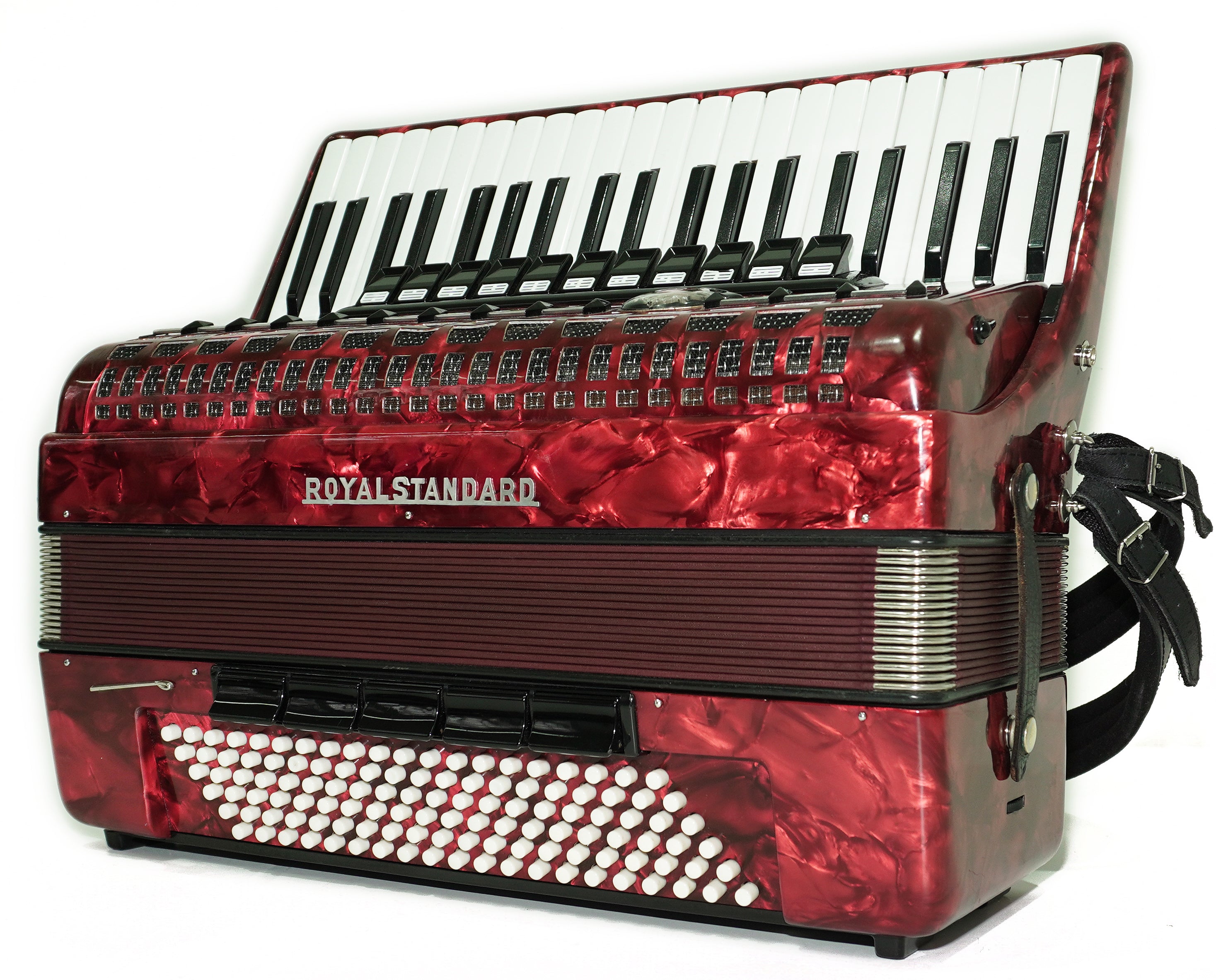 Royal Standard Full Size Piano Accordion 120 Bass made in Germany, Concert Akkordeon for Adults, New Straps and Soft Bag for Gift, 2666