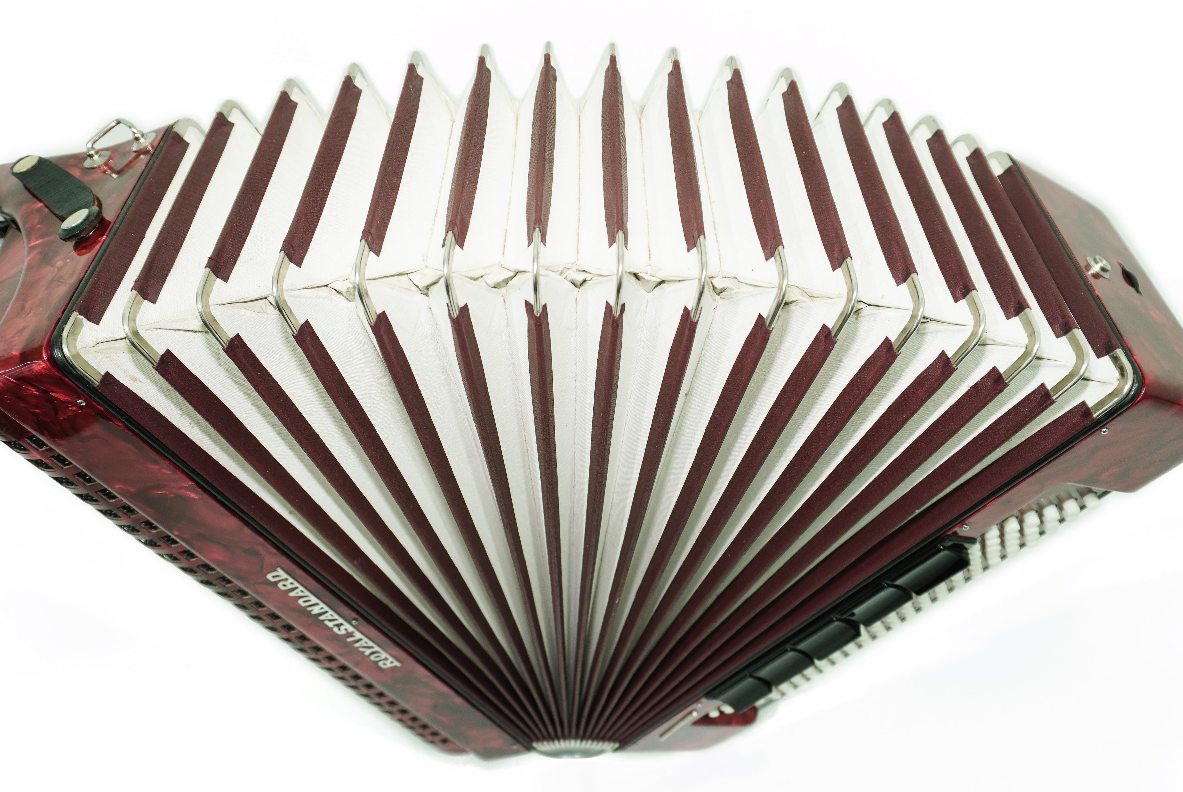 Royal Standard Full Size Piano Accordion 120 Bass made in Germany, Concert Akkordeon for Adults, New Straps and Soft Bag for Gift, 2666