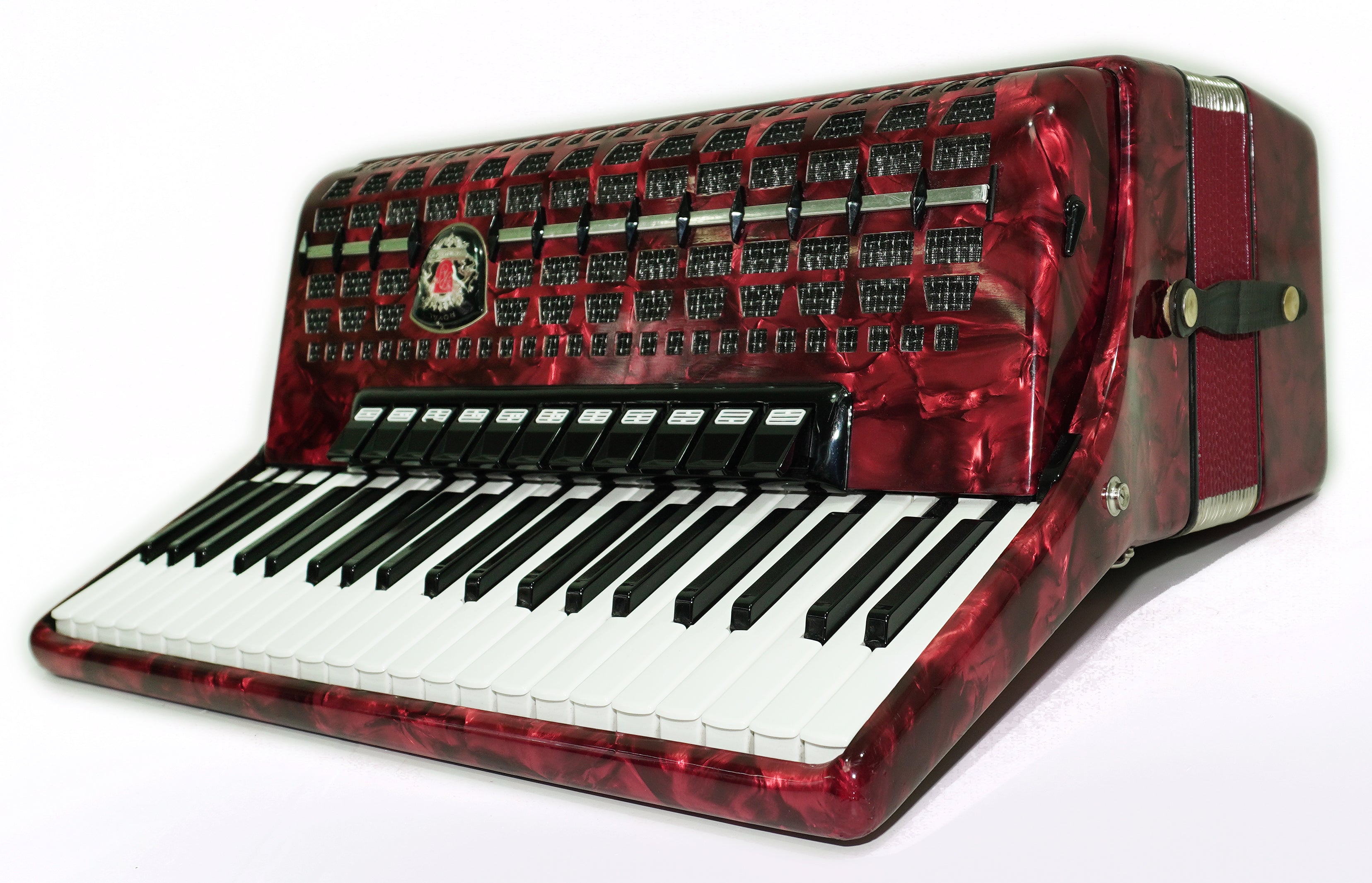 Royal Standard Full Size Piano Accordion 120 Bass made in Germany, Concert Akkordeon for Adults, New Straps and Soft Bag for Gift, 2666