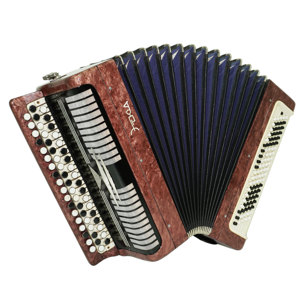 Tulskiy Russian Bajan Etude Knopfakkordeon 100 Bass Knopfakkordeon, neue Riemen und weicher Koffer als Geschenk, 2667