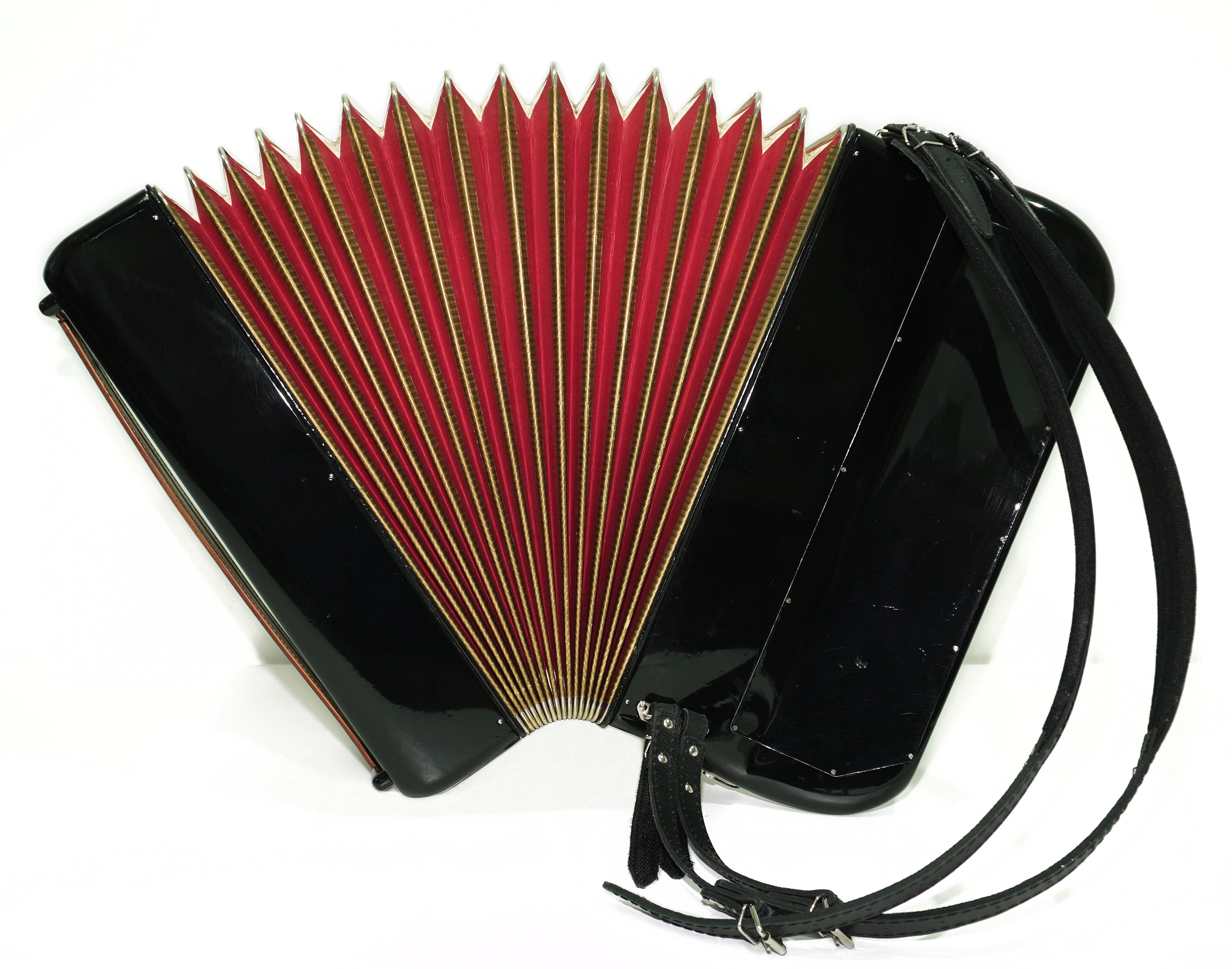 Vintage Hohner Accordina VII C Griff Knopfakkordeon 120 Bässe, hergestellt in Deutschland, mit neuen Riemen, Original Accordeon de Botones, 2671
