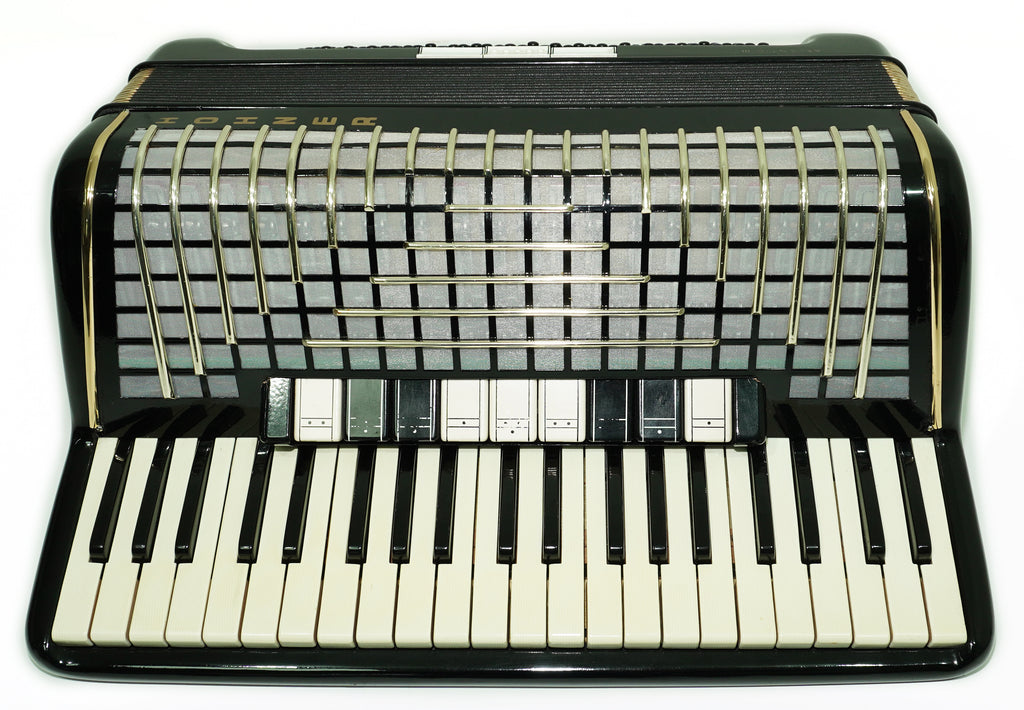 Hohner Atlantic III Piano Accordion 120 Bass, made in Germany, Straps and Soft Bag, Vintage Original Musical Instrument, 2672