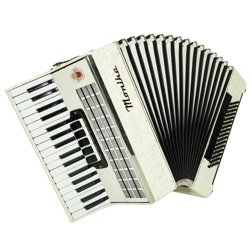 German Piano Accordion 80 Bass Monika, New Straps and Soft Case for Gift, Keyboard Accordian Musical Instrument, 2673
