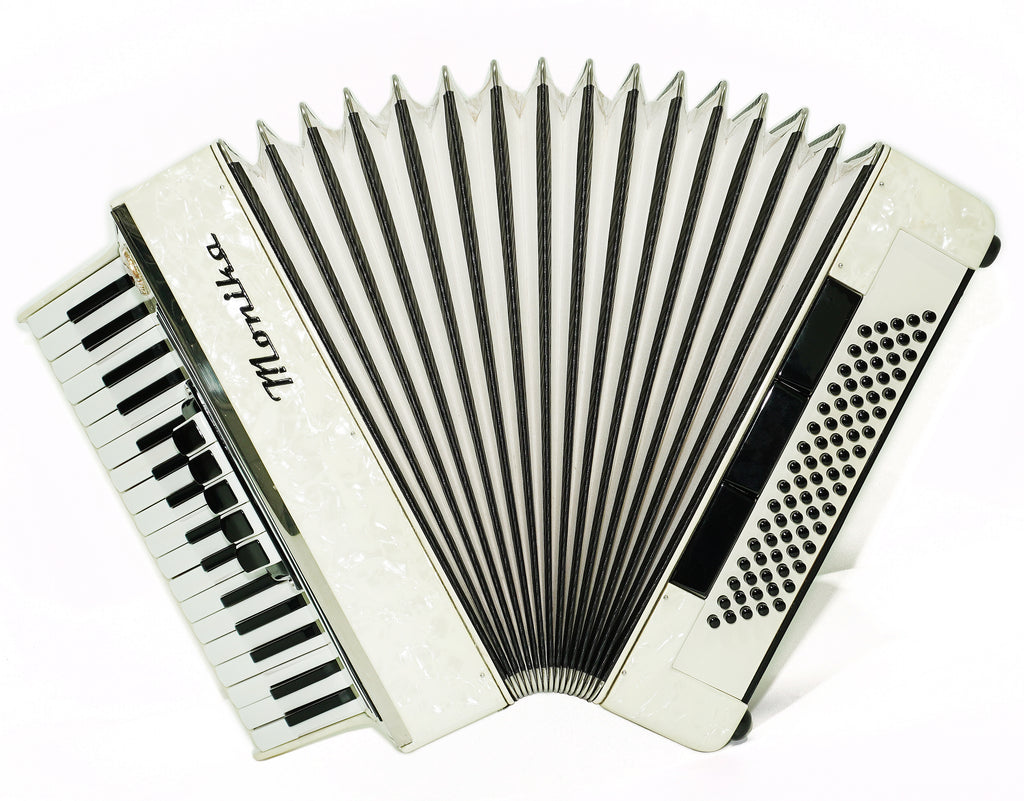 German Piano Accordion 80 Bass Monika, New Straps and Soft Case for Gift, Keyboard Accordian Musical Instrument, 2673