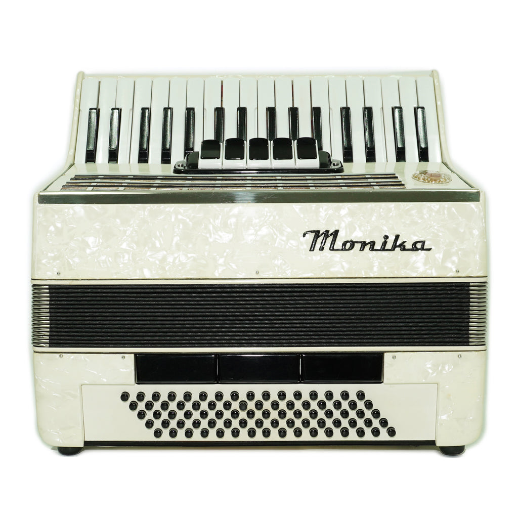 German Piano Accordion 80 Bass Monika, New Straps and Soft Case for Gift, Keyboard Accordian Musical Instrument, 2673