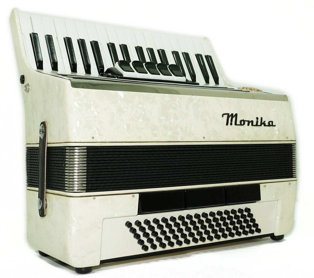 German Piano Accordion 80 Bass Monika, New Straps and Soft Case for Gift, Keyboard Accordian Musical Instrument, 2673