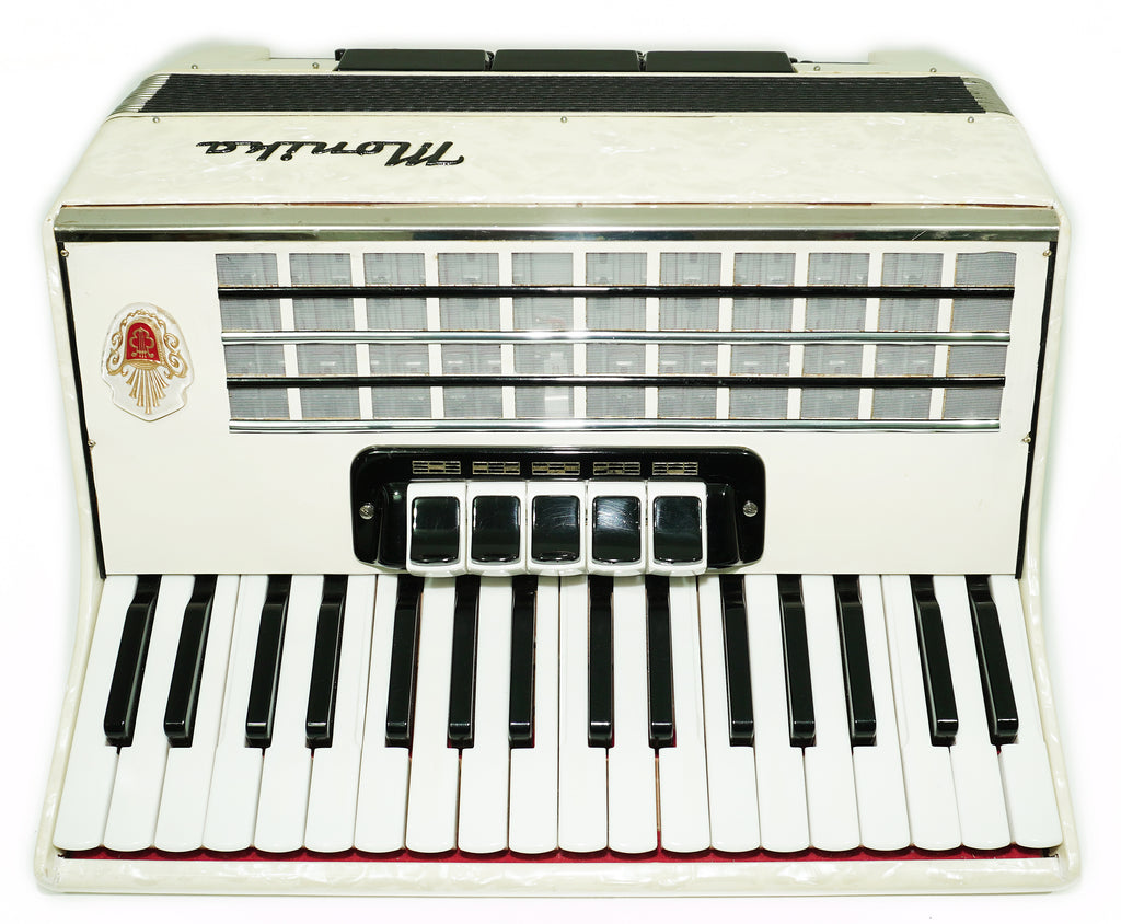German Piano Accordion 80 Bass Monika, New Straps and Soft Case for Gift, Keyboard Accordian Musical Instrument, 2673