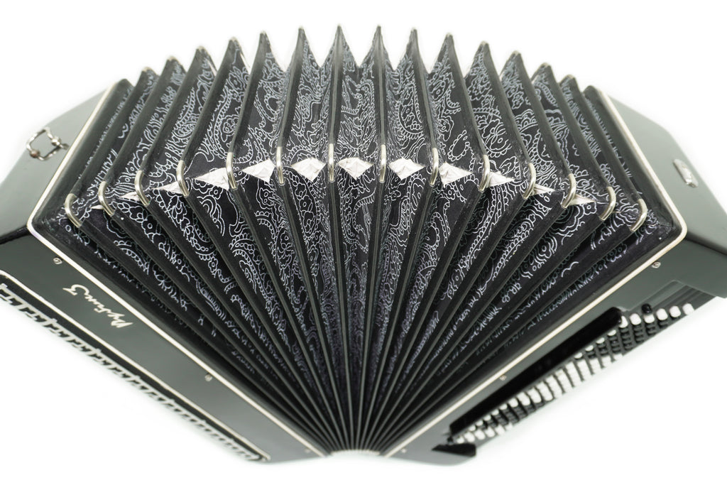 Converter Bayan Rubin 3 Free Bass and Stradella, 120 Bass Button Accordion, Vintage Russian Bayan Accordian, with Straps and Soft Case, 2676