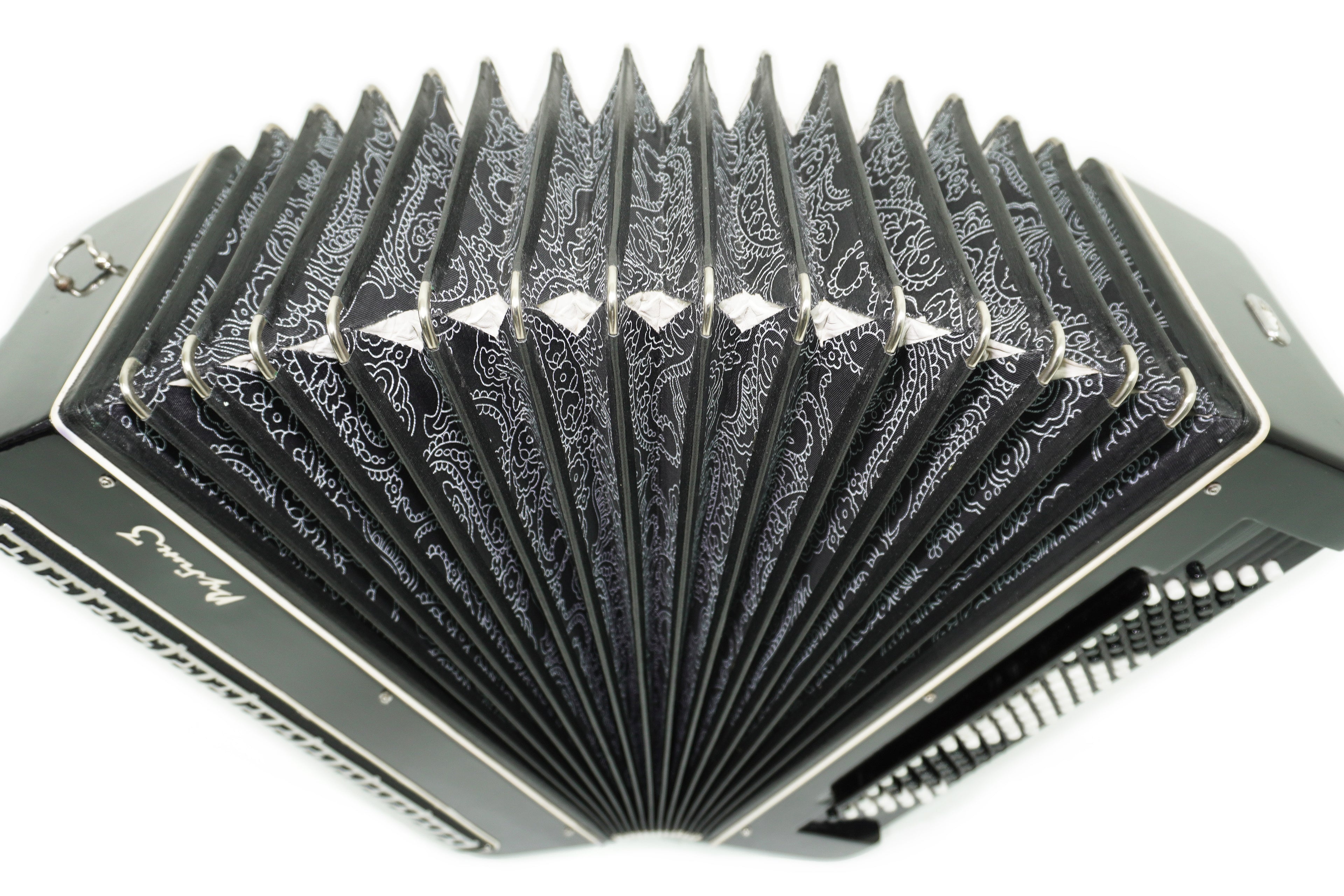 Converter Bayan Rubin 3 Free Bass and Stradella, 120 Bass Button Accordion, Vintage Russian Bayan Accordian, with Straps and Soft Case, 2676