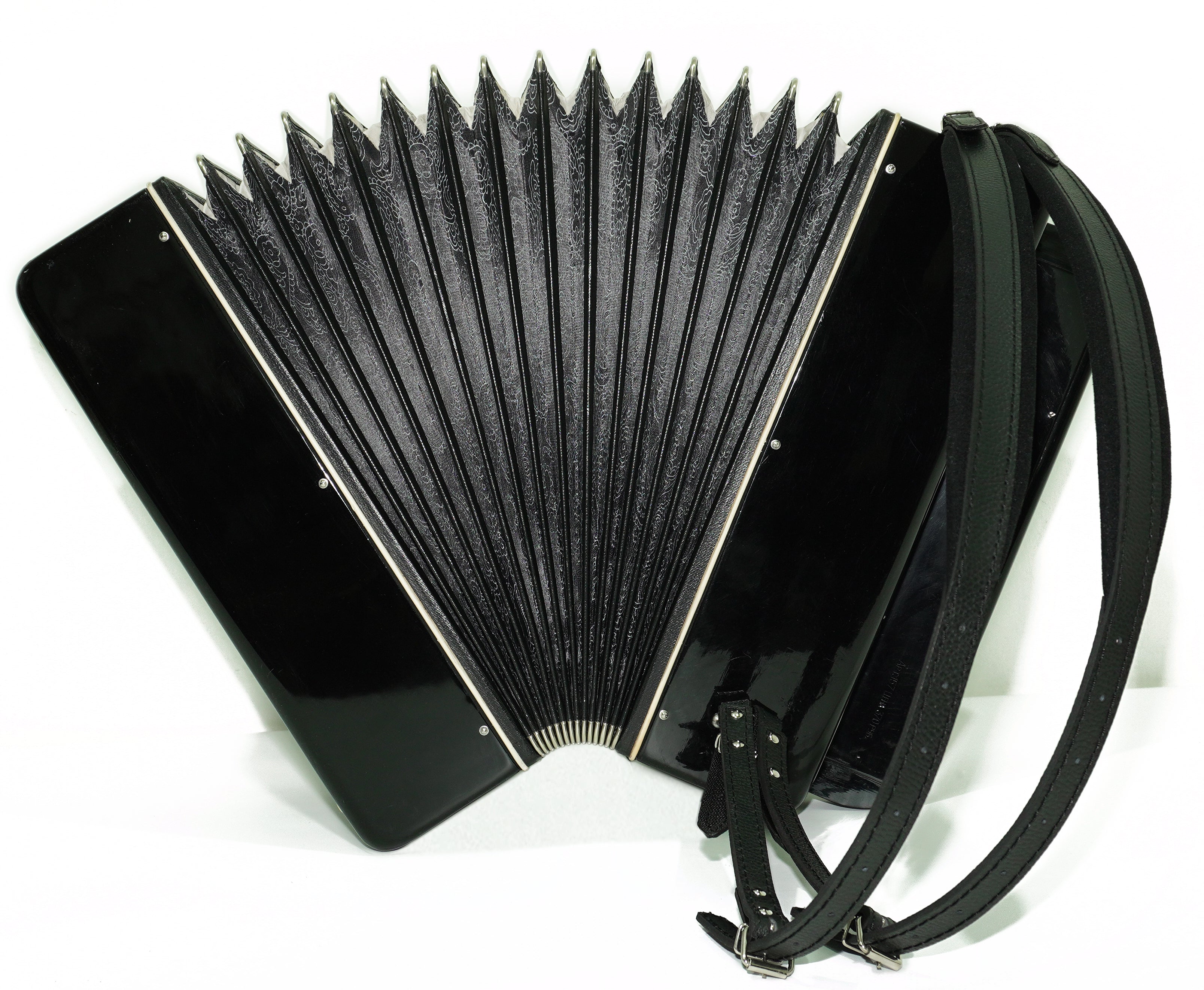 Converter Bayan Rubin 3 Free Bass and Stradella, 120 Bass Button Accordion, Vintage Russian Bayan Accordian, with Straps and Soft Case, 2676