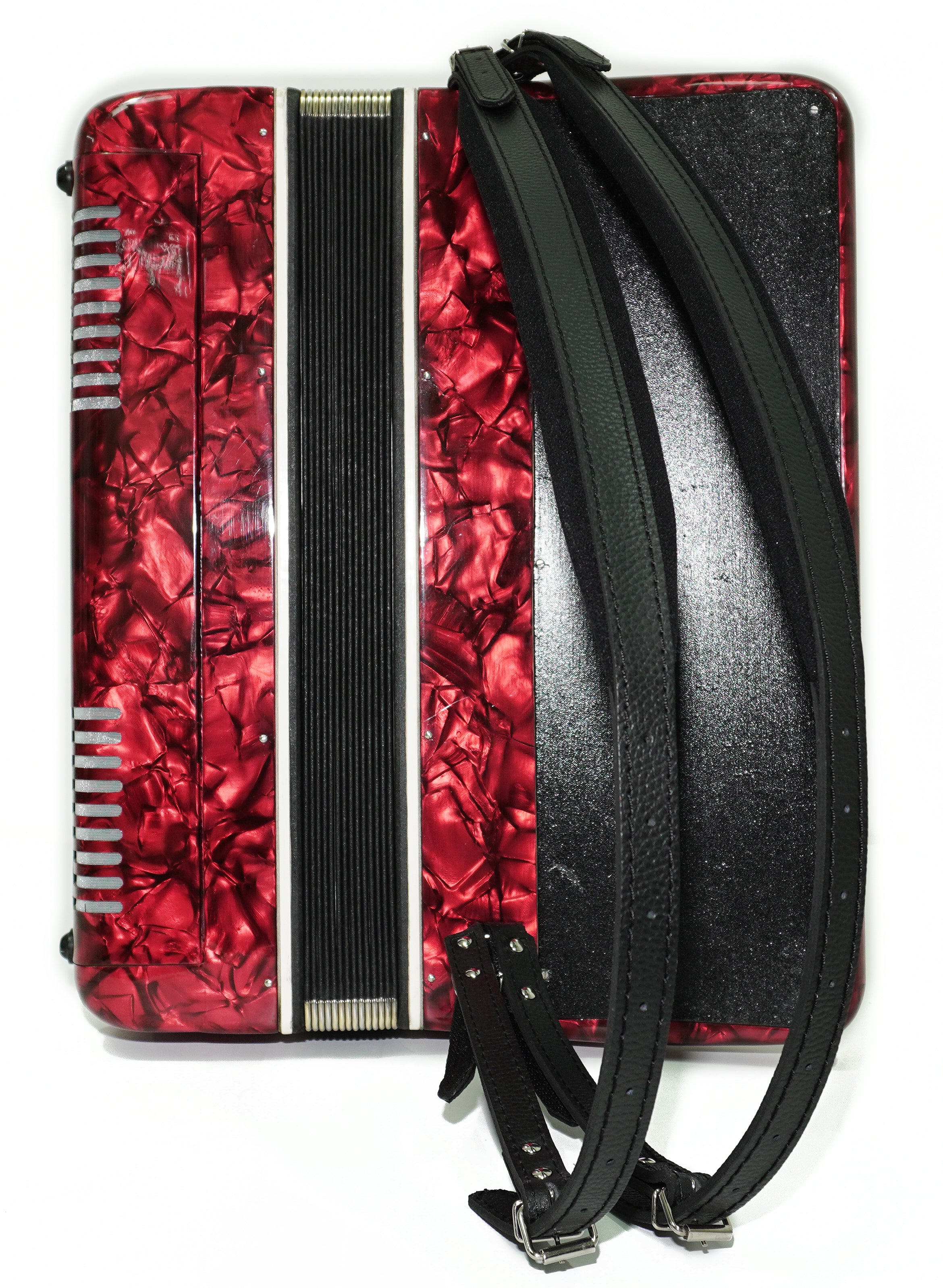 Vintage Bayan Orfey 5-reihiges Knopfakkordeon 120 Bässe, neue Riemen und Softcase als Geschenk, Konzertakkordeon für Erwachsene, Original sowjetisches Bayan, 2677