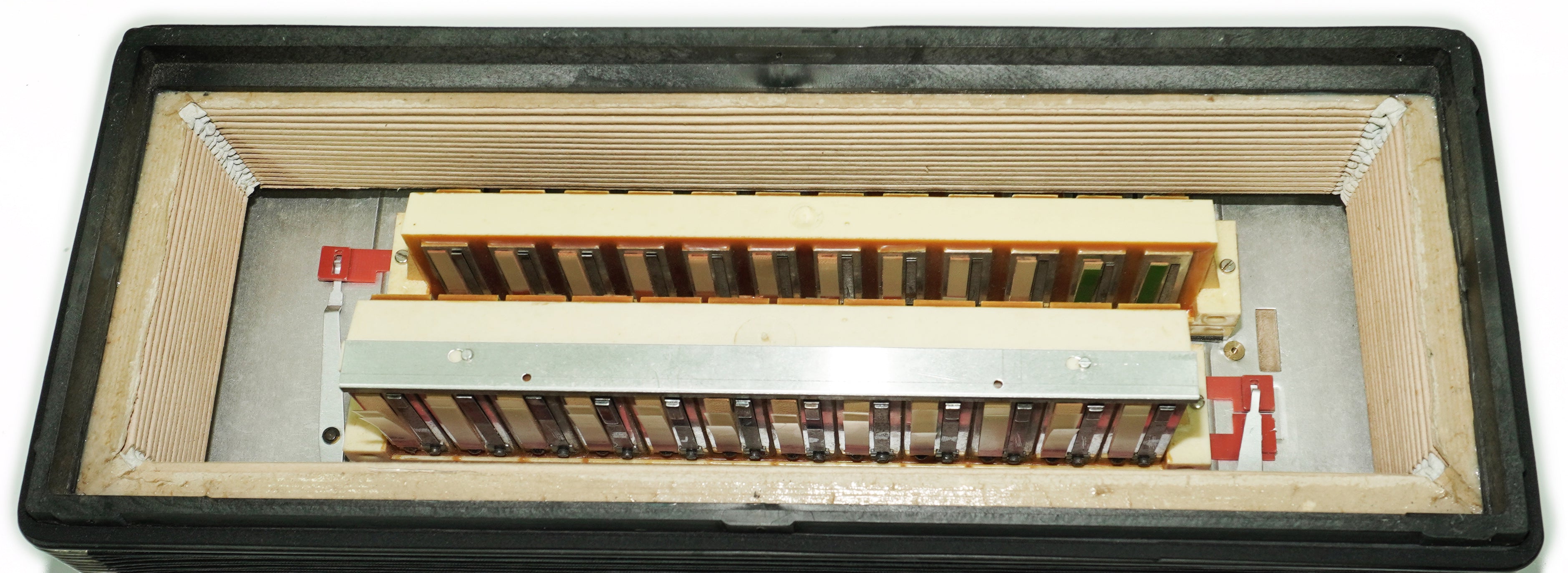 Weltmeister Grandina Knopfakkordeon 120 Bässe, hergestellt in Deutschland, 5-reihig Bayan B Griff, Gurte und Softcase, Vintage Profi Akkordeion, 2674