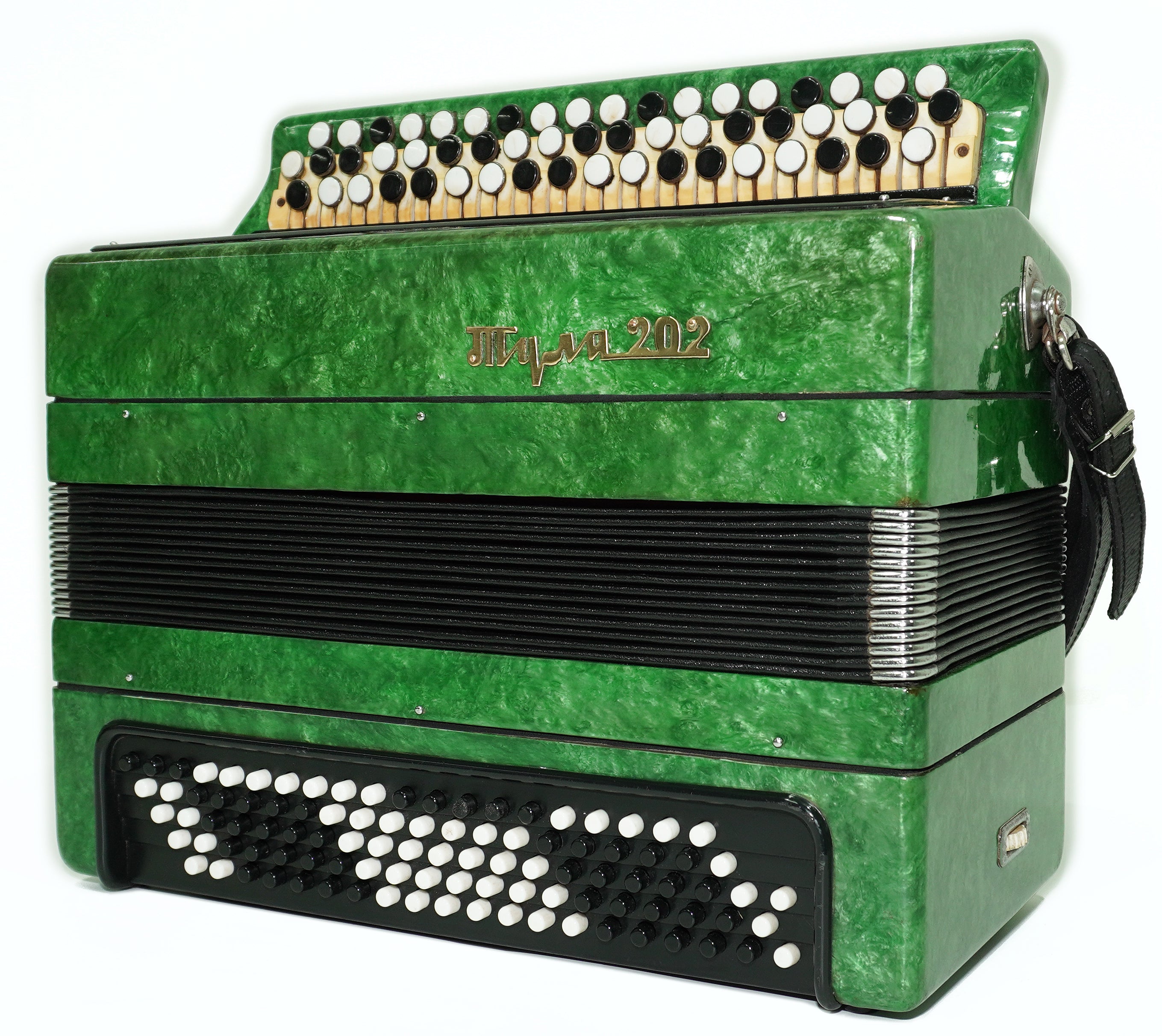 Tulskiy Russian Bayan Tula 202 Button Accordion 100 bass Acordeone de Botones, New Straps and Soft Case for Gift, 2678