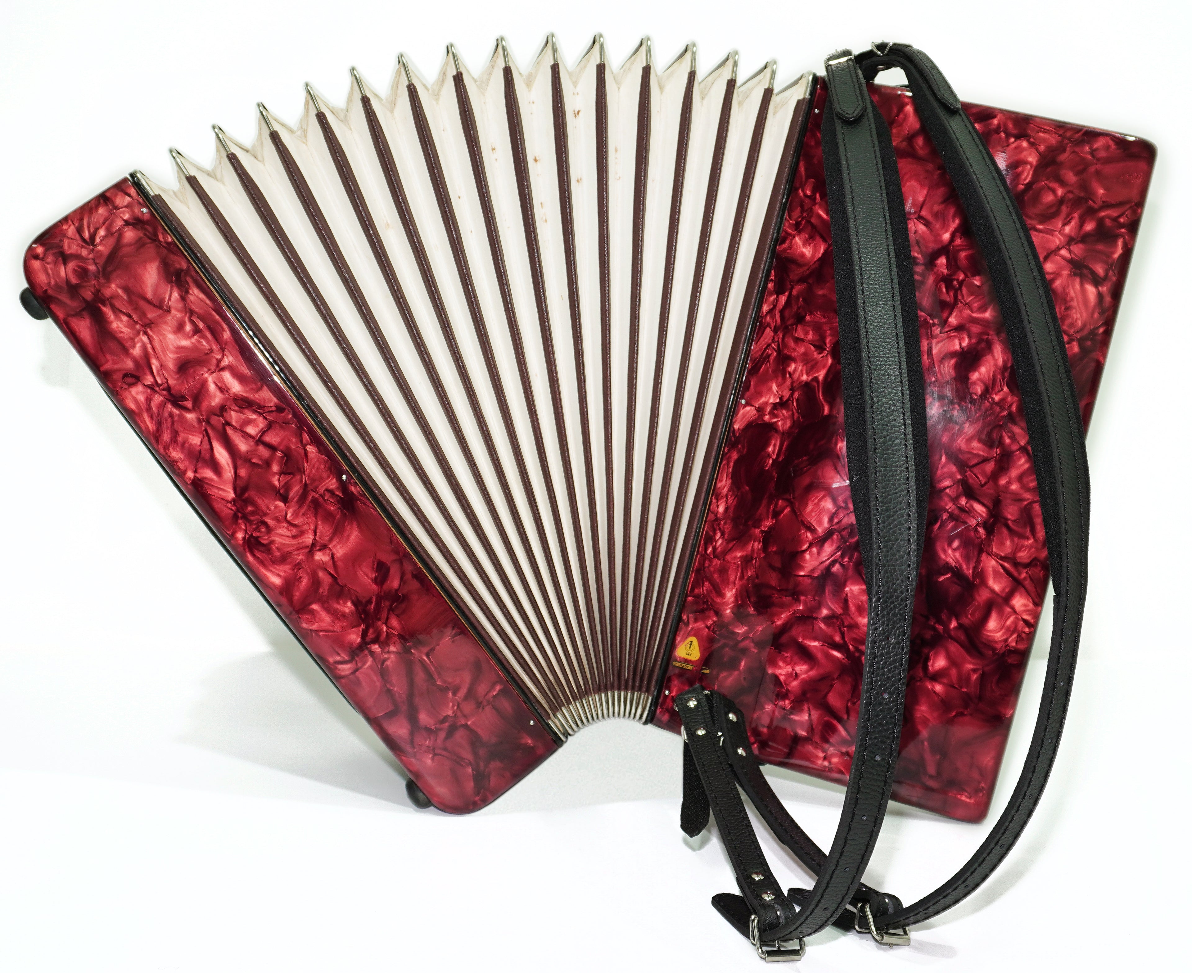 Weltmeister Stella Akkordeon 120 Bass, deutsches Akkordeon Instrument, neue Riemen und Soft Case als Geschenk, originales Tasten-Klavier-Akkordeon, 2675