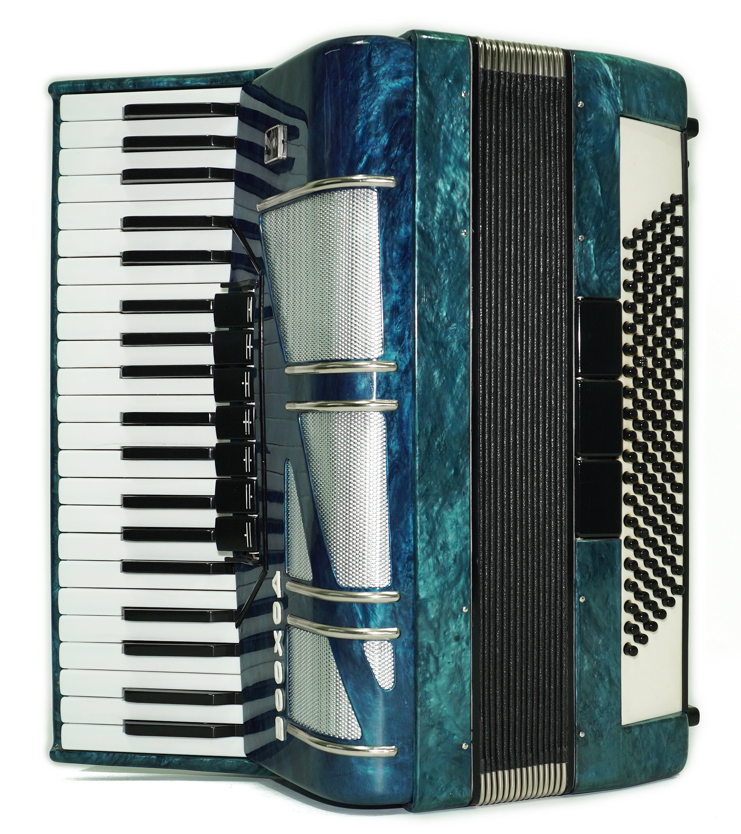 Russisches Akkordeon Vintage Pianoakkordeon Woschod 120 Bassknöpfe, mit neuen Riemen, Tasten sowjetisches Akkordeon, 2684