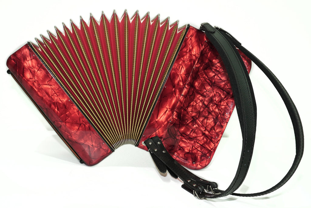 Vintage Hohner Accordina II C Griff Button Accordion 96 Bass, made in Germany, with New Straps and Hard Case, Original Accordeone de Botones, 2686