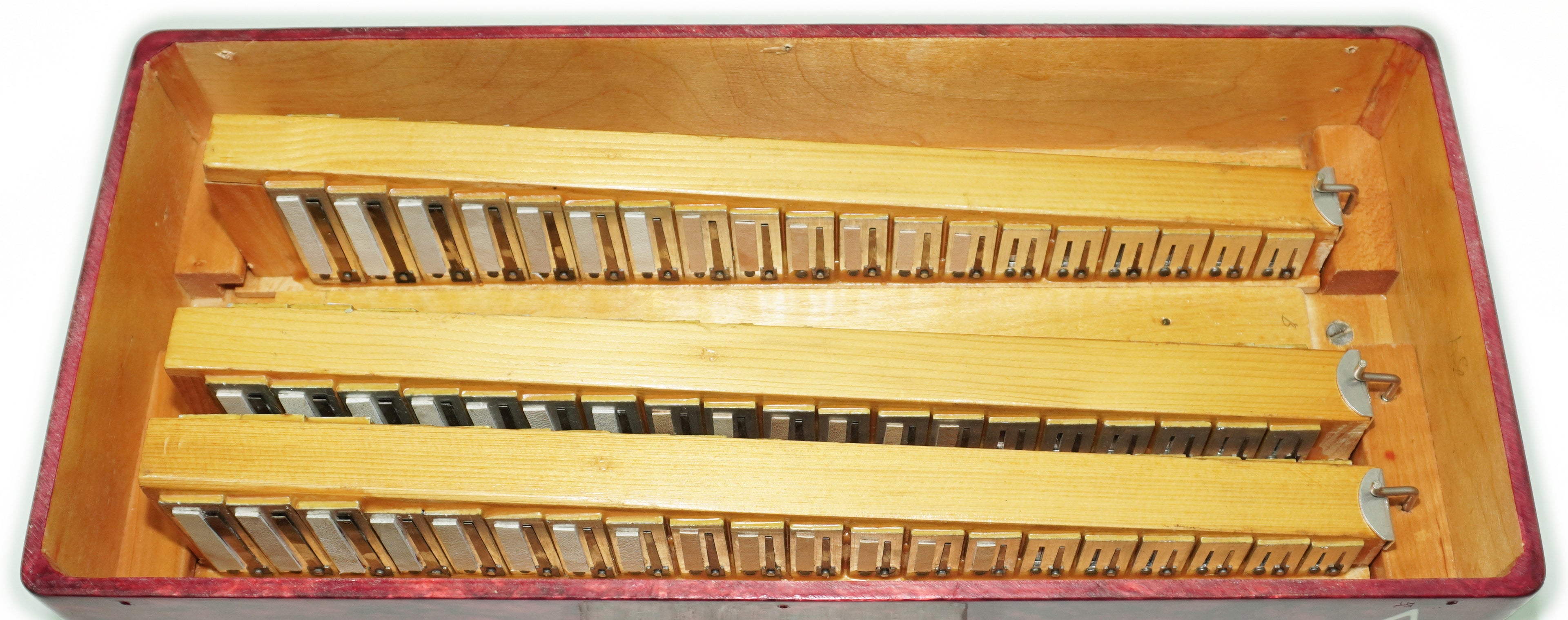 Bajan Akkordeon Tonica, Knopfakkordeon Instrument 100 Bässe, Neue Riemen, Konzertina B-System, Sowjetische Mundharmonika gestimmt, 2693
