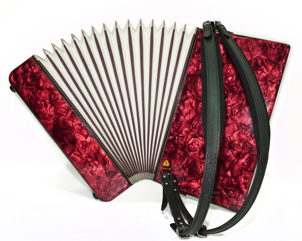 Weltmeister Stella Accordion 96 Bass, German Accordian Instrument, New Straps and Soft Case for Gift, Original Keyboard Piano Acordeone, 2688