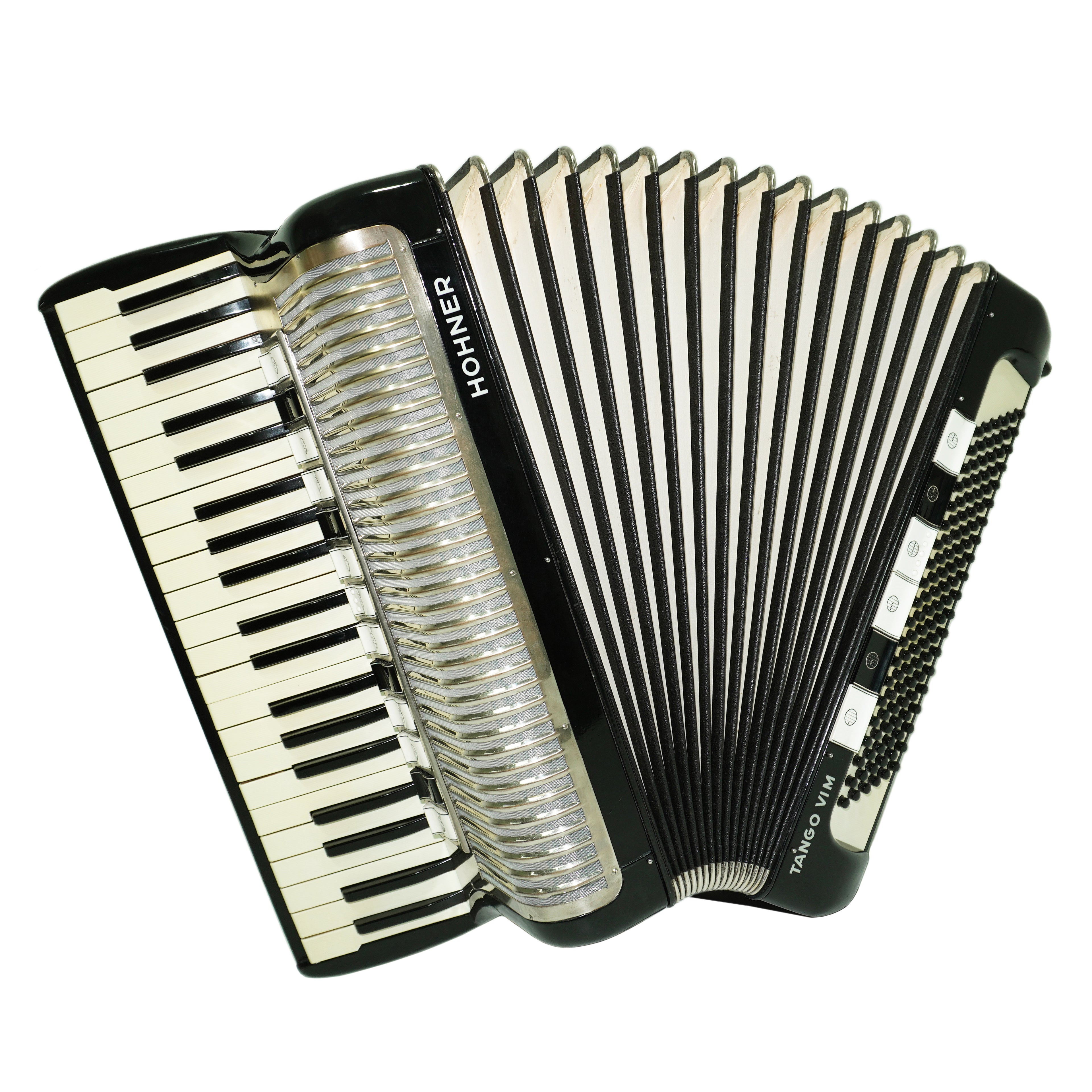 Hohner Tango VIM Accordion 120 Bass, made in Germany, Vintage Piano Accordion, incl. New Straps and Soft Case, 2694