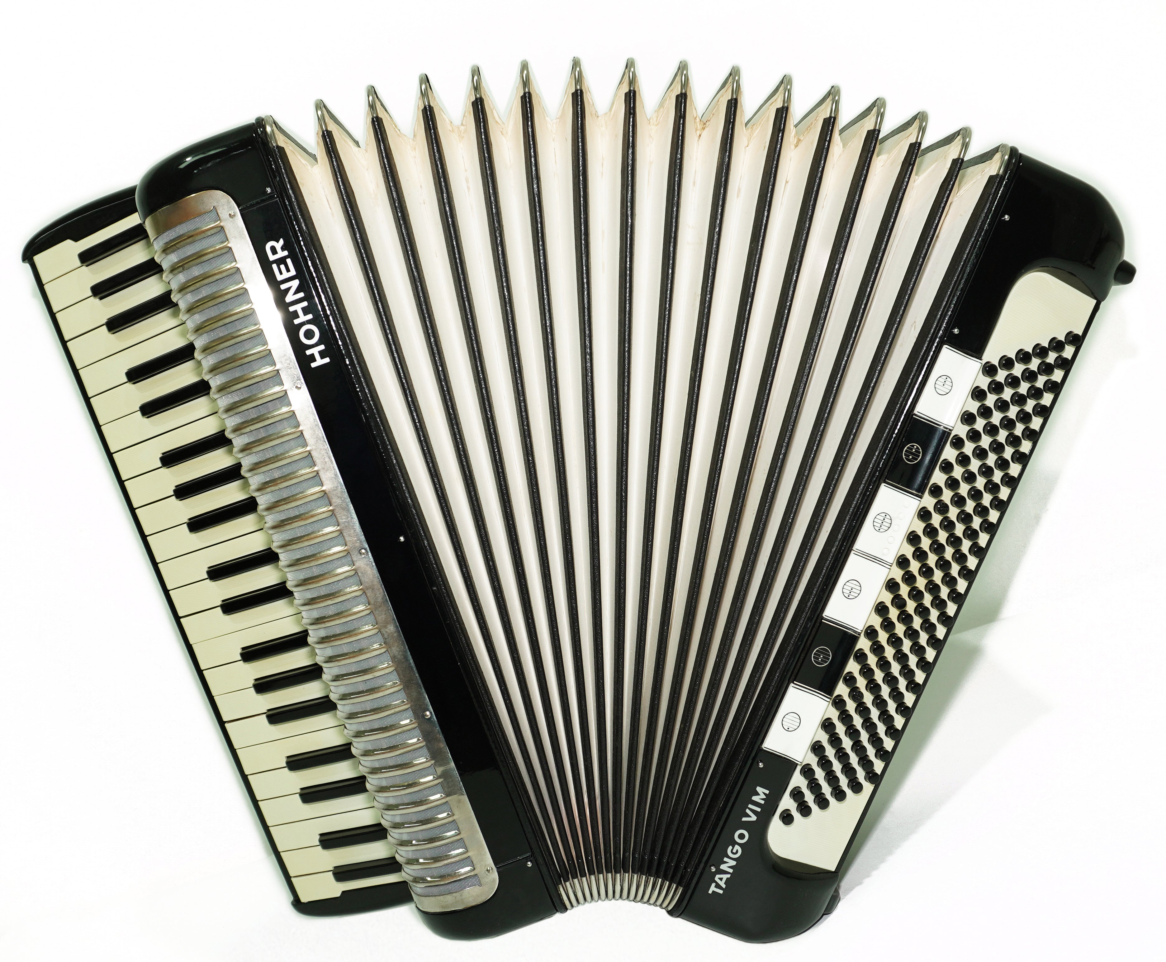 Hohner Tango VIM Accordion 120 Bass, made in Germany, Vintage Piano Accordion, incl. New Straps and Soft Case, 2694