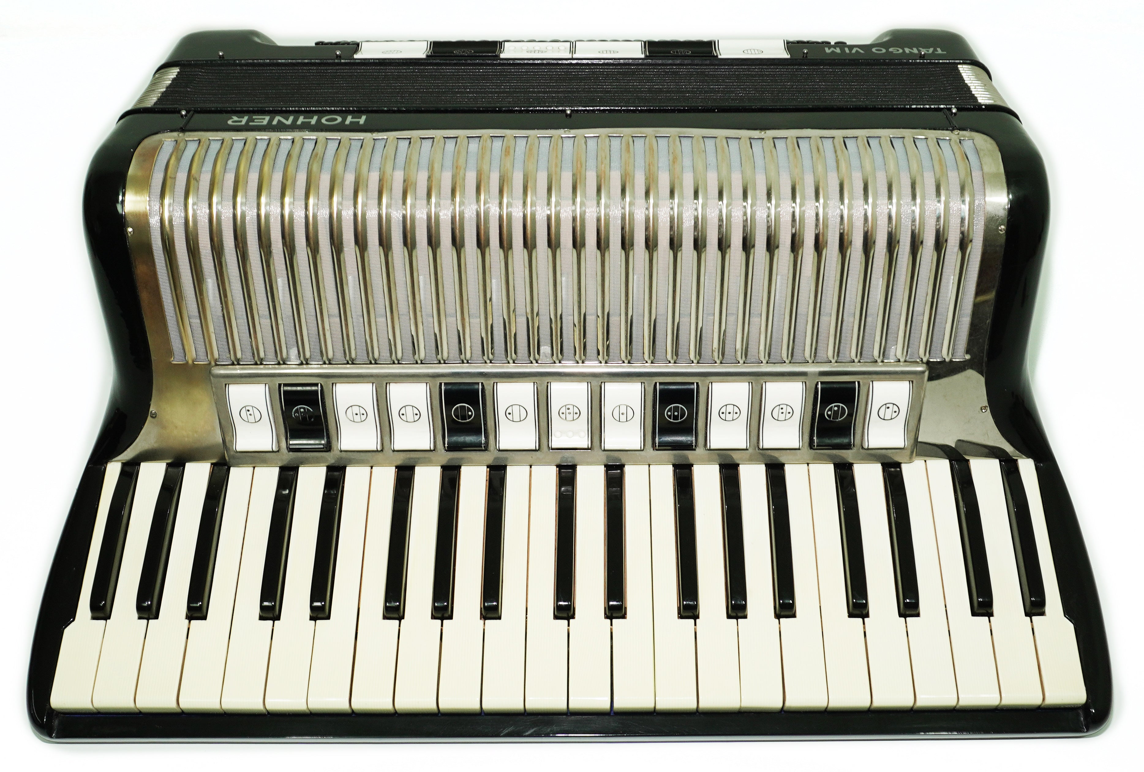 Hohner Tango VIM Accordion 120 Bass, made in Germany, Vintage Piano Accordion, incl. New Straps and Soft Case, 2694
