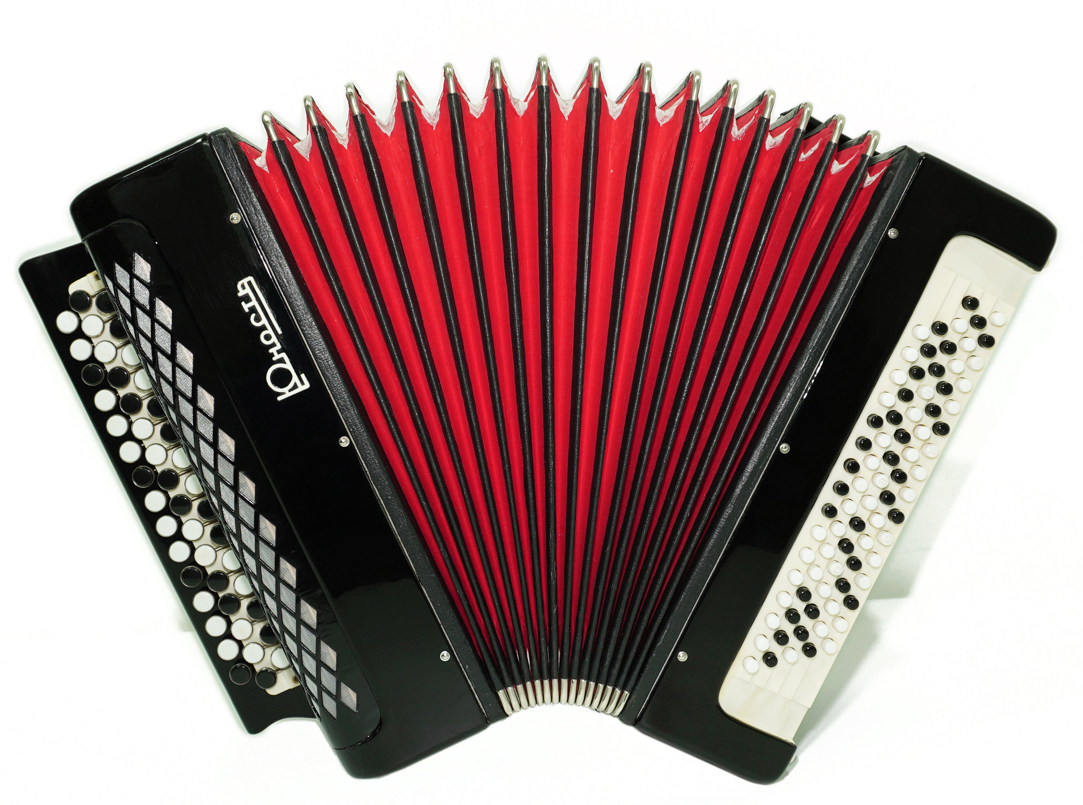 Free Bass Button Accordion Lightweight Tula Russian Bayan Yunost 80 Bass, New Straps, Vintage Bayan Accordian, 2692