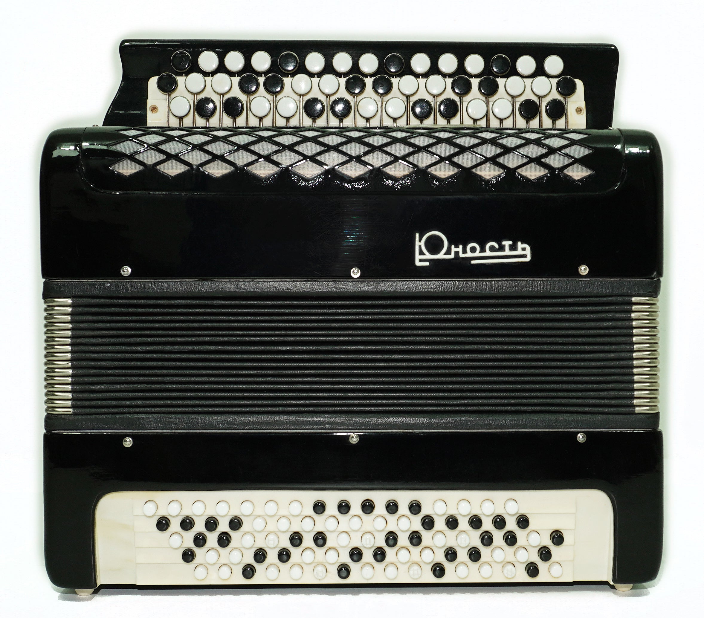 Free Bass Button Accordion Lightweight Tula Russian Bayan Yunost 80 Bass, New Straps, Vintage Bayan Accordian, 2692