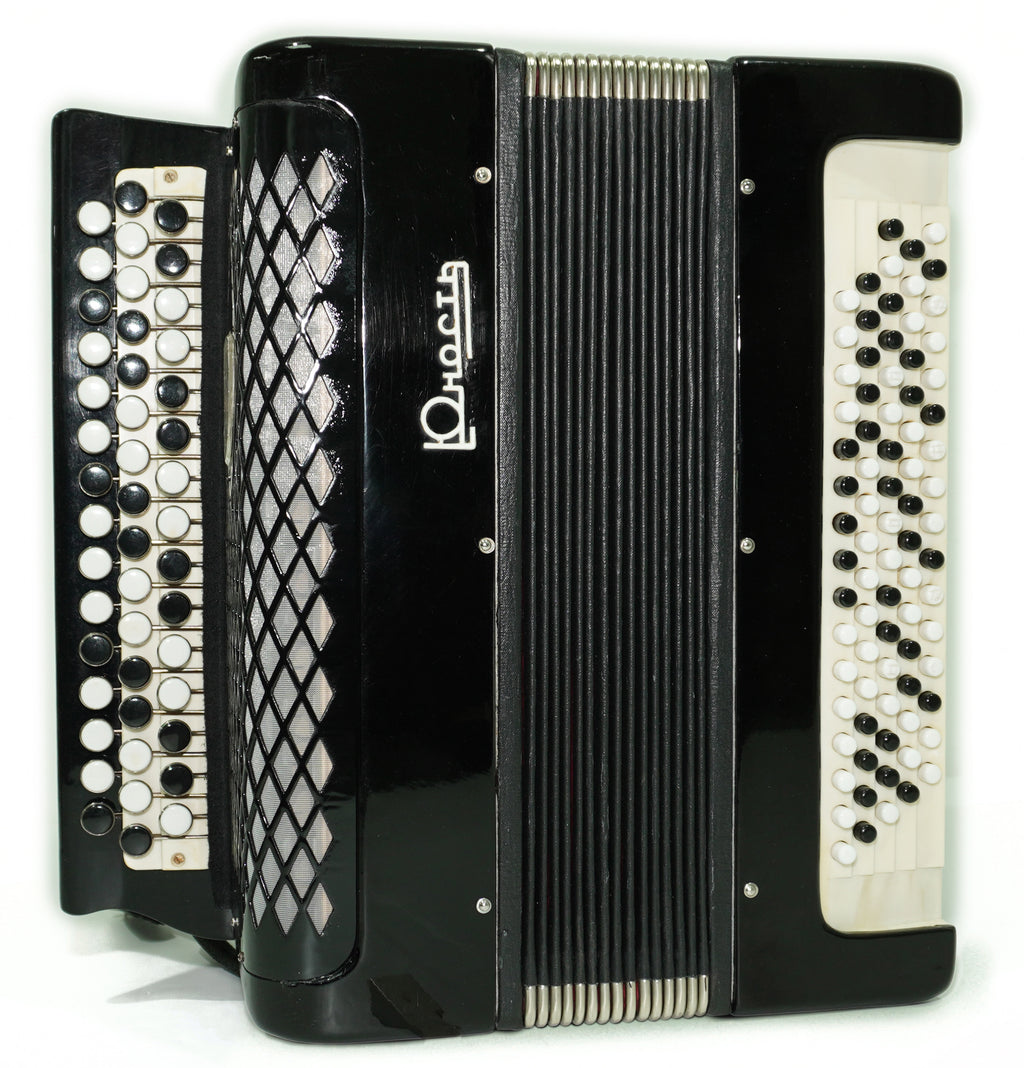 Free Bass Button Accordion Lightweight Tula Russian Bayan Yunost 80 Bass, New Straps, Vintage Bayan Accordian, 2692