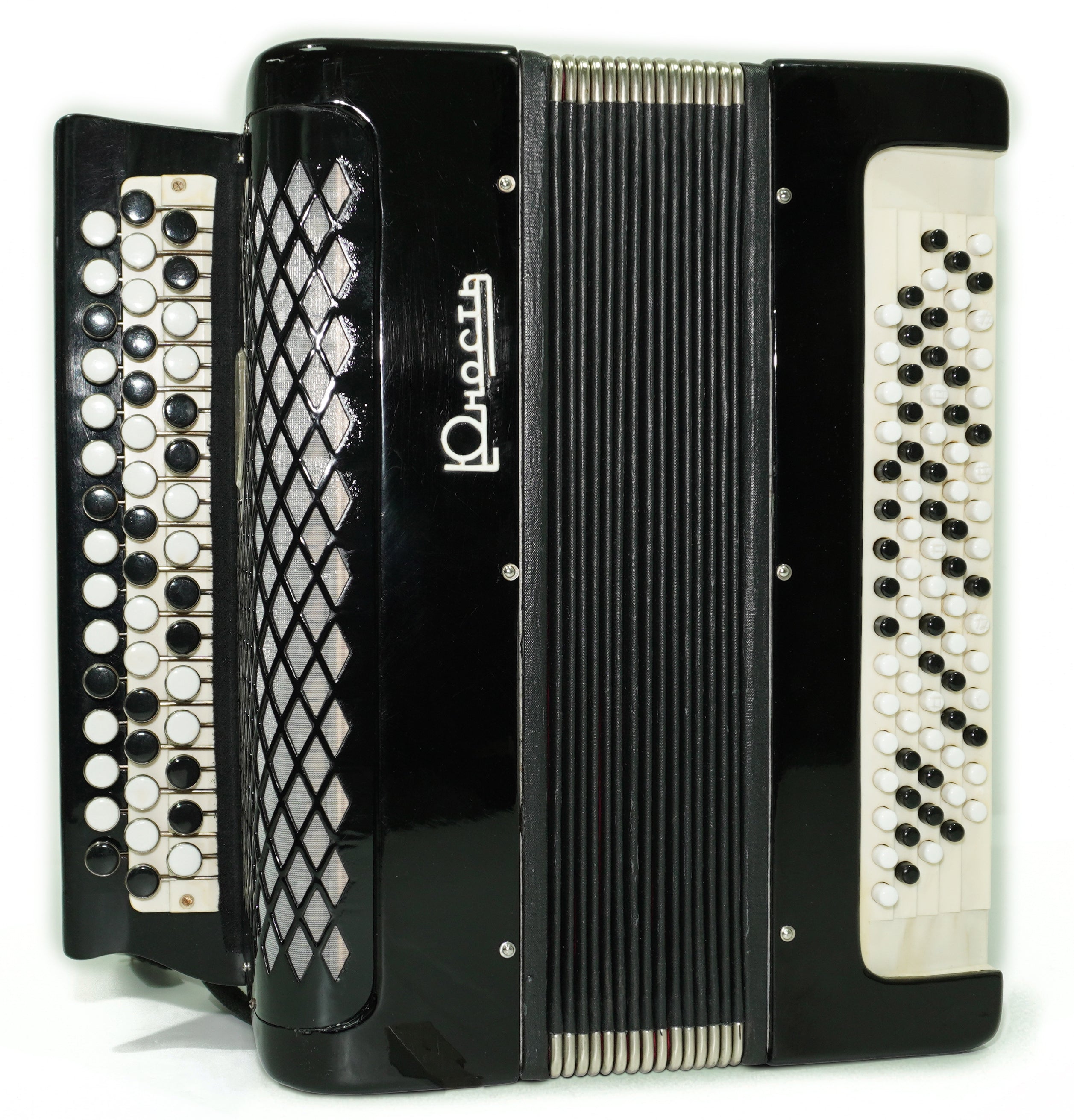 Free Bass Button Accordion Lightweight Tula Russian Bayan Yunost 80 Bass, New Straps, Vintage Bayan Accordian, 2692