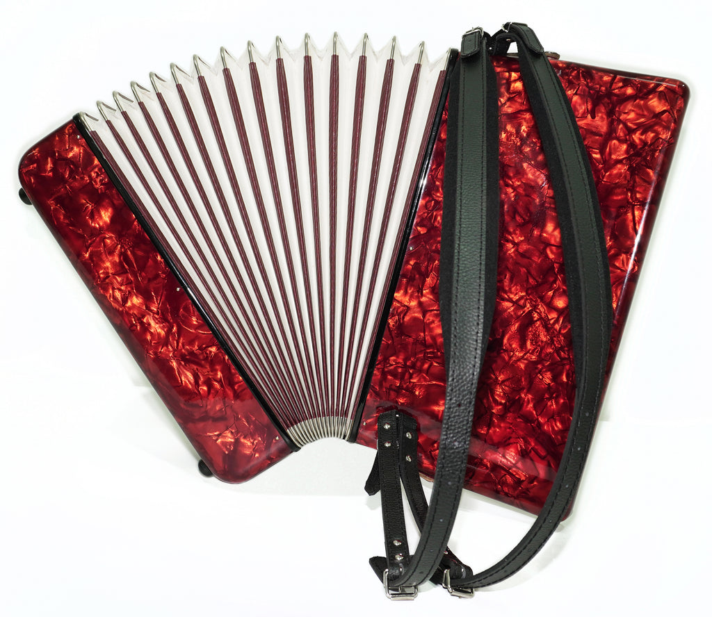 Akkordeon Firotti Elegance 96 Bässe, hergestellt in Deutschland, Pianoakkordeon, Riemen und Hartschalenkoffer, 2695