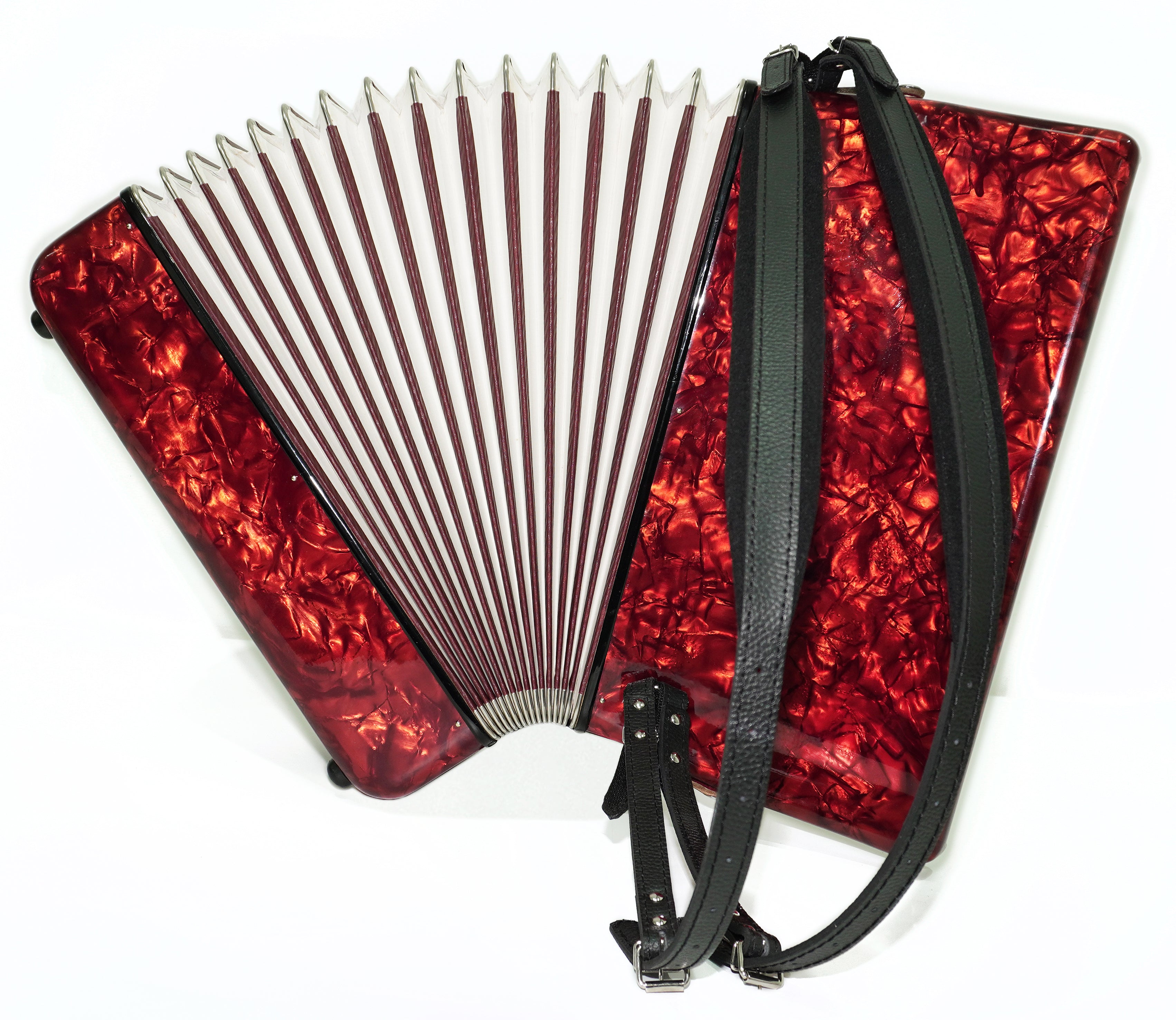 Akkordeon Firotti Elegance 96 Bässe, hergestellt in Deutschland, Pianoakkordeon, Riemen und Hartschalenkoffer, 2695