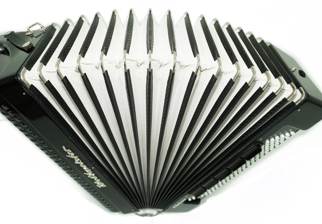 Close to New! Full Size Weltmeister Meteor Accordion 120 bass made in Germany, Concert Piano Akkordeon for Adults, Straps and Hard Case, 2696