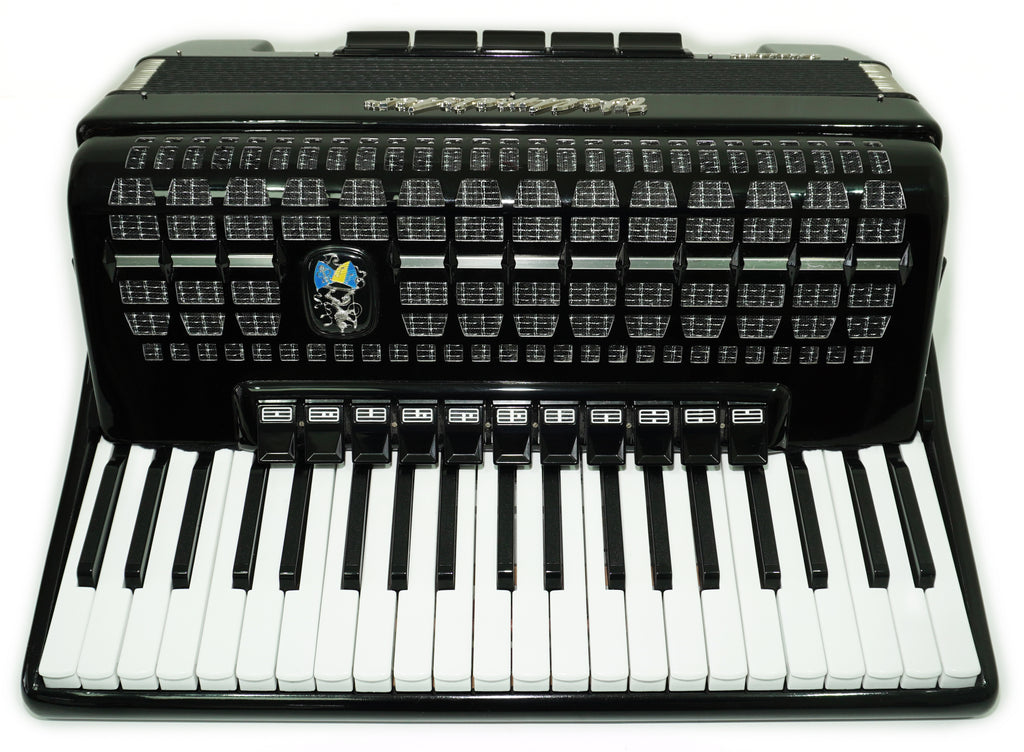 Close to New! Full Size Weltmeister Meteor Accordion 120 bass made in Germany, Concert Piano Akkordeon for Adults, Straps and Hard Case, 2696